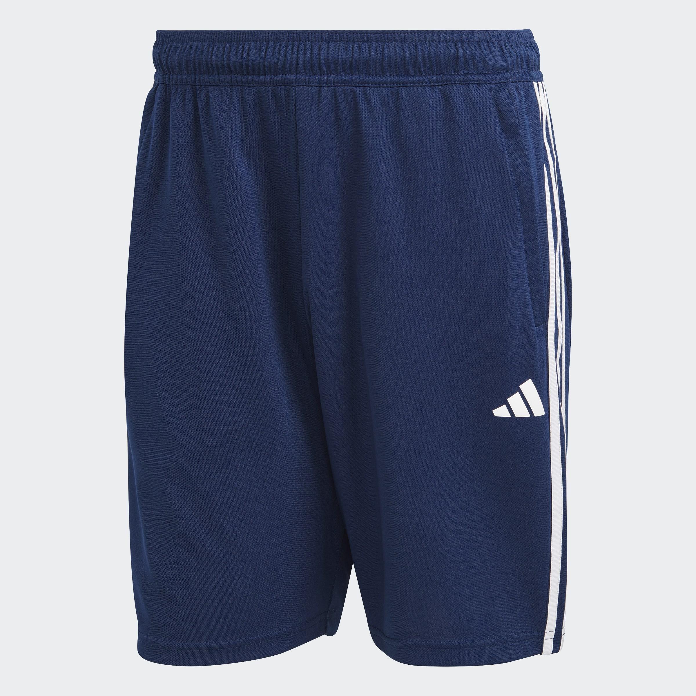Train Essentials Pique 3-Stripes Training Shorts, Blue