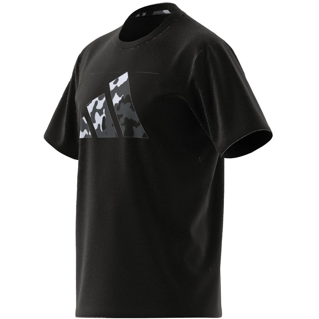 Men Train Essentials Seasonal Logo Training T-Shirt, Black, A901_ONE, large image number 11