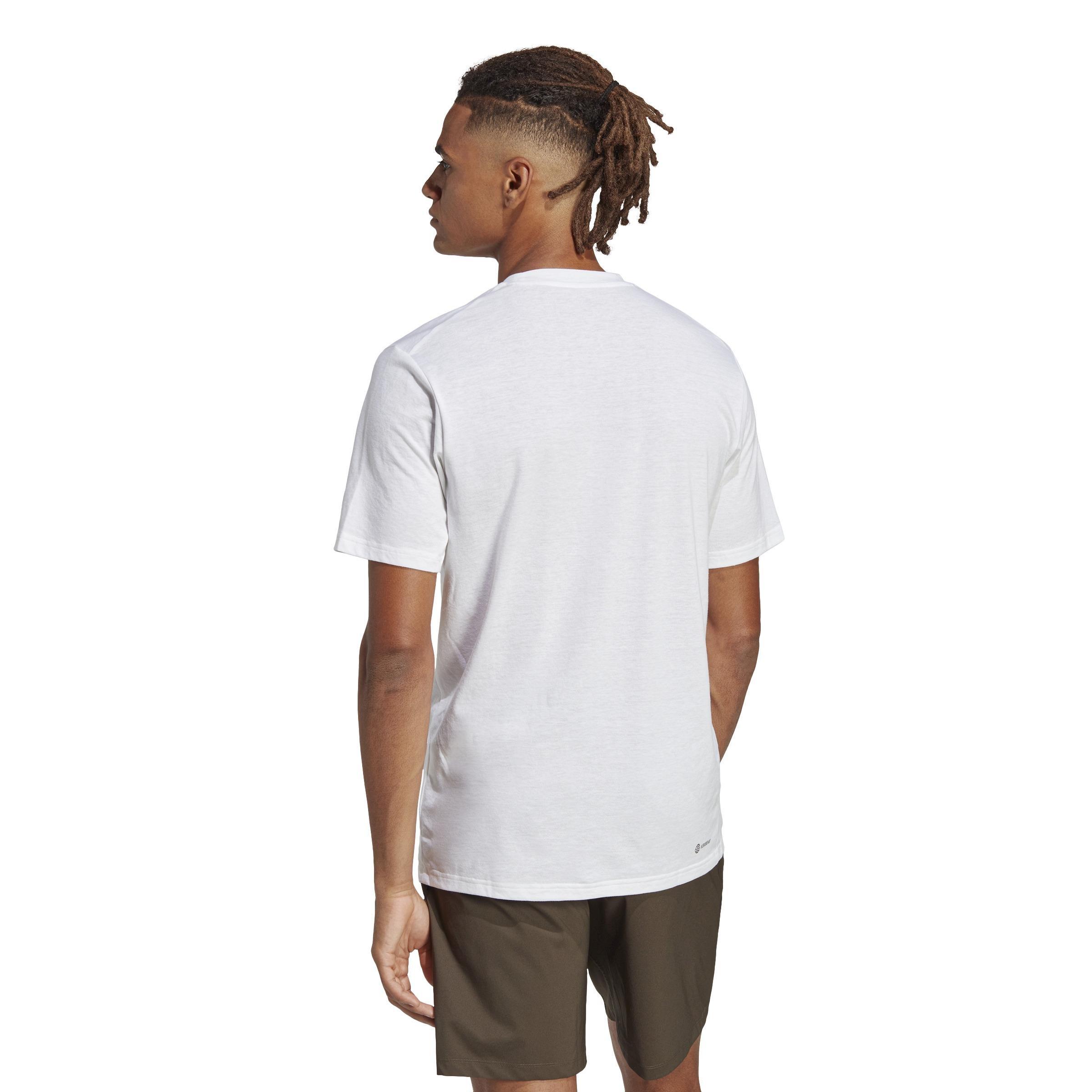 Train Essentials Seasonal Logo Training T-Shirt, White, A901_ONE, large image number 3