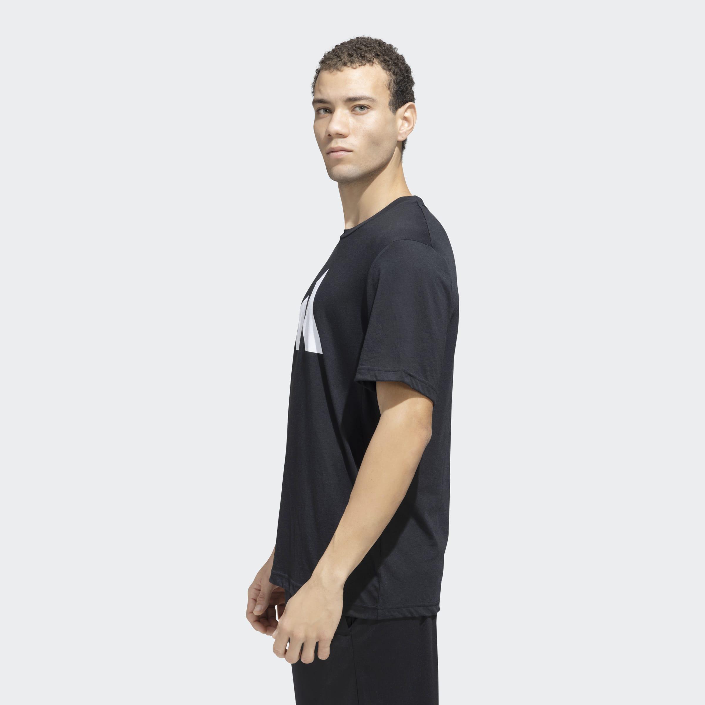 Train Essentials Feelready Logo Training T-Shirt, Black, A901_ONE, large image number 7