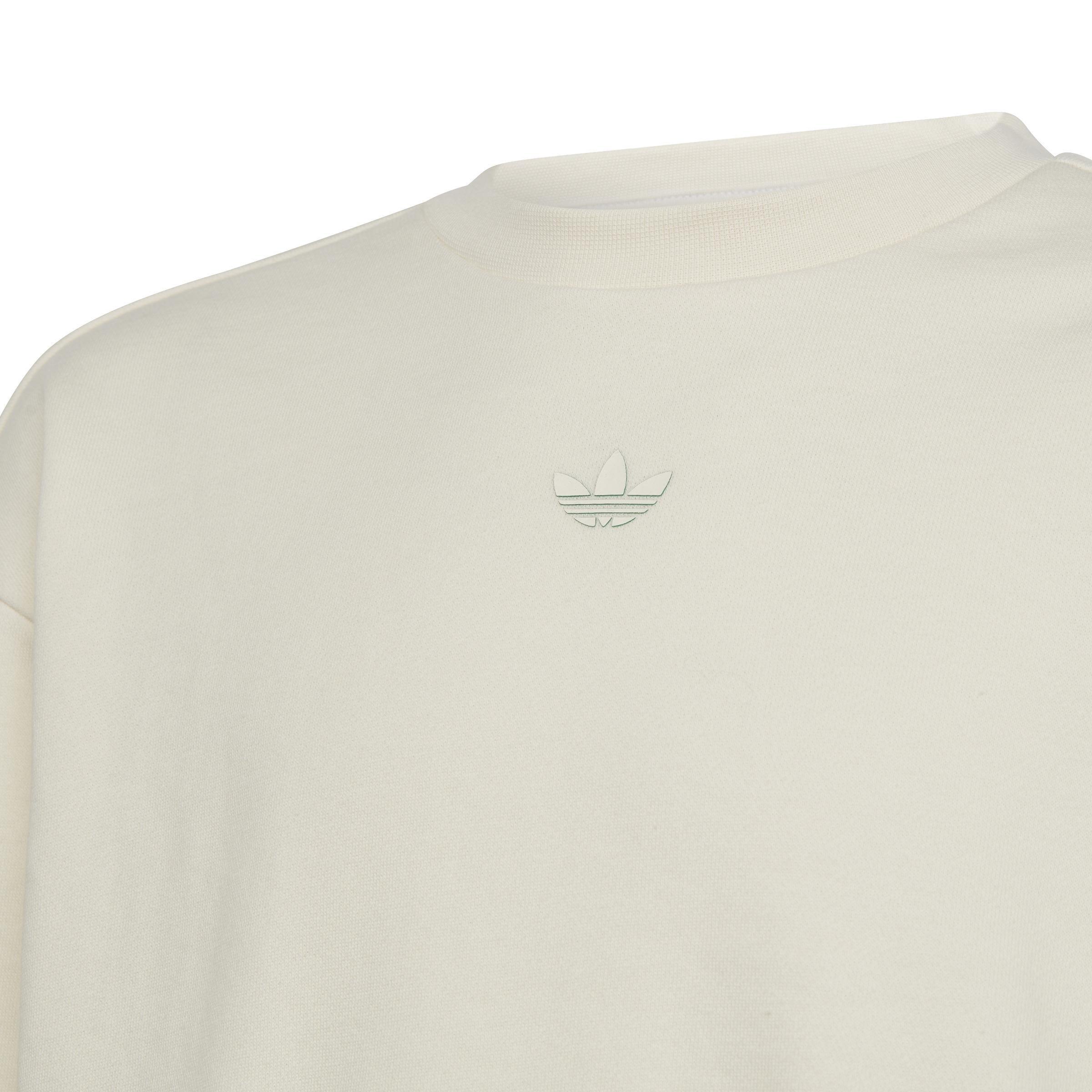 Kids Graphic Print Crop Crew Sweatshirt, White, A901_ONE, large image number 5