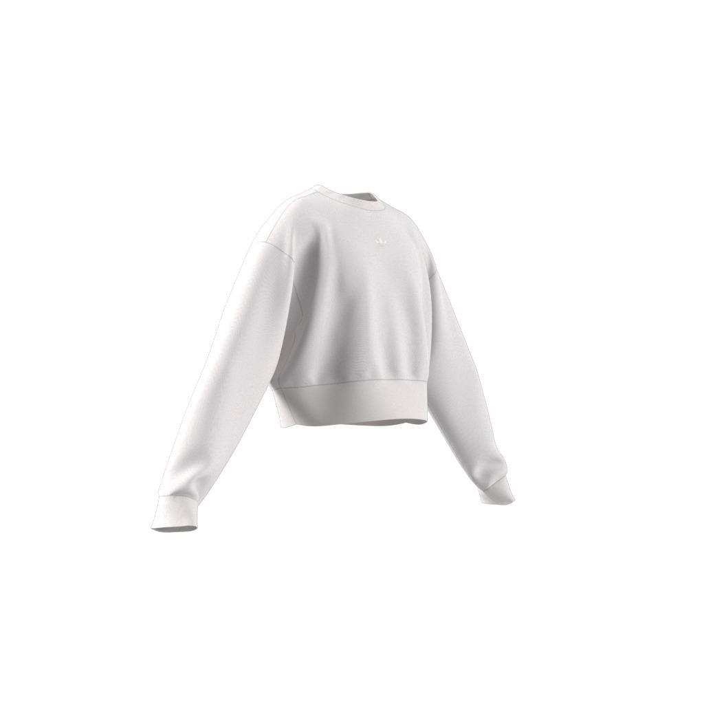 Graphic Print Crop Crew Sweatshirt, White, A901_ONE, large image number 13