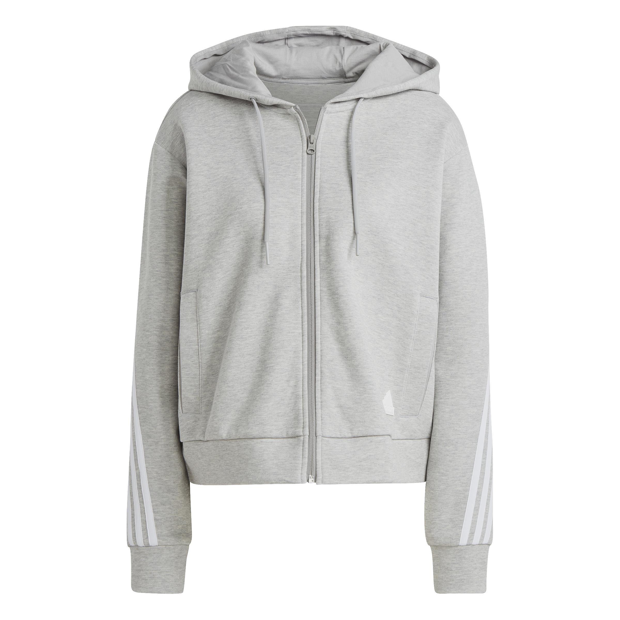 Future Icons 3-Stripes Full-Zip Hoodie, Grey, A901_ONE, large image number 0