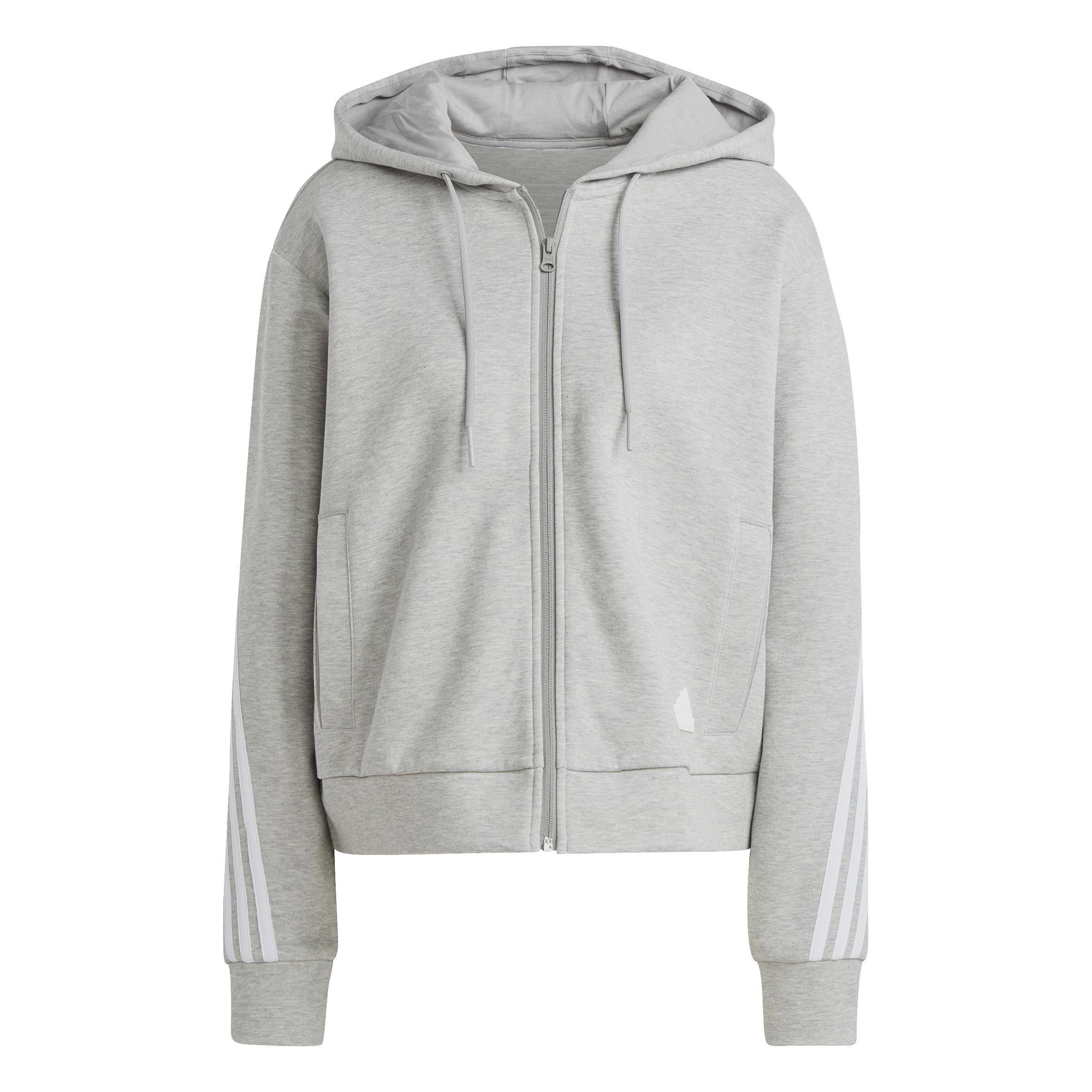 Future Icons 3-Stripes Full-Zip Hoodie, Grey, A901_ONE, large image number 1