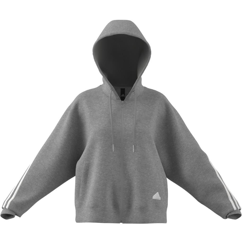Future Icons 3-Stripes Full-Zip Hoodie, Grey, A901_ONE, large image number 7
