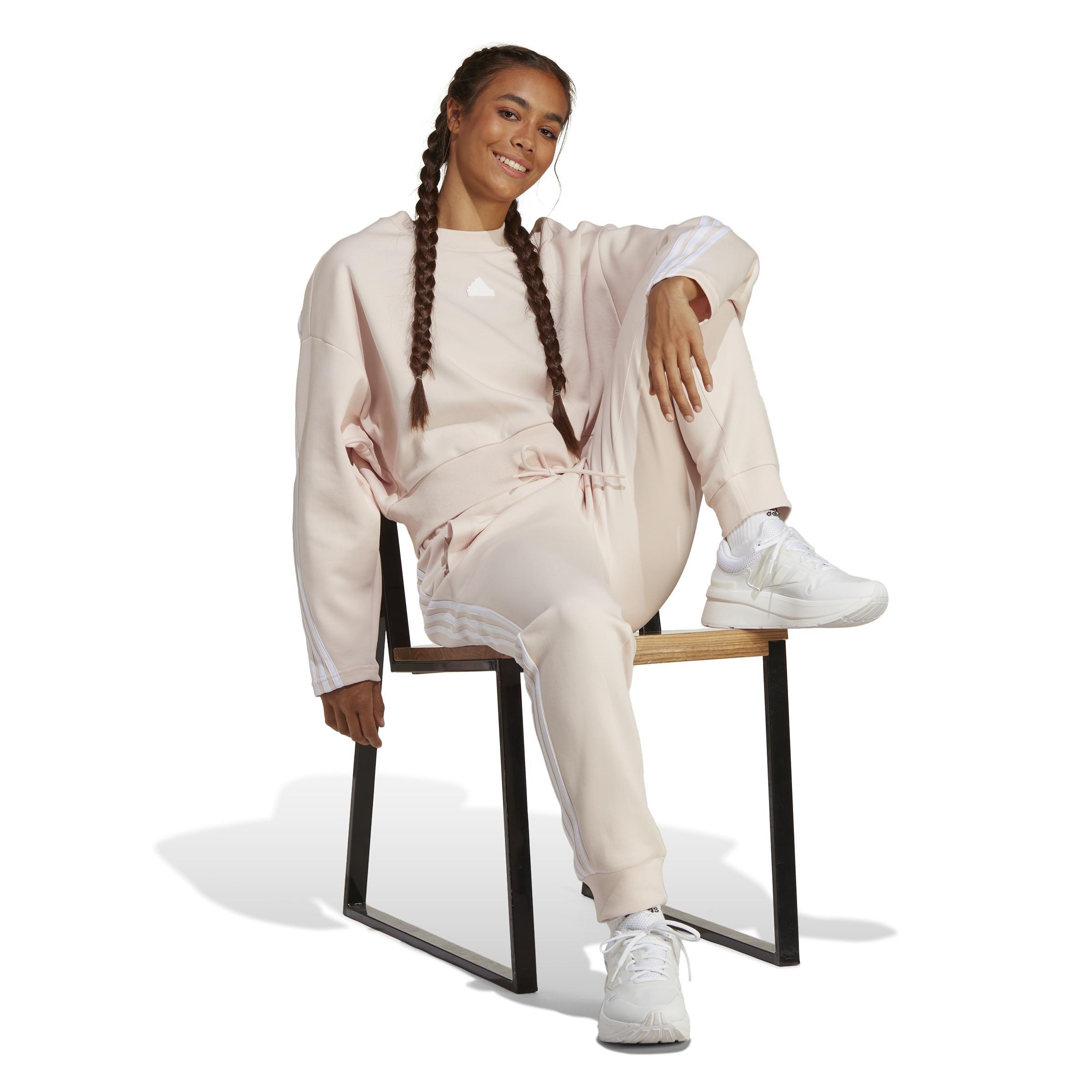 Future Icons 3-Stripes Regular Tracksuit Bottoms, Pink, A901_ONE, large image number 11