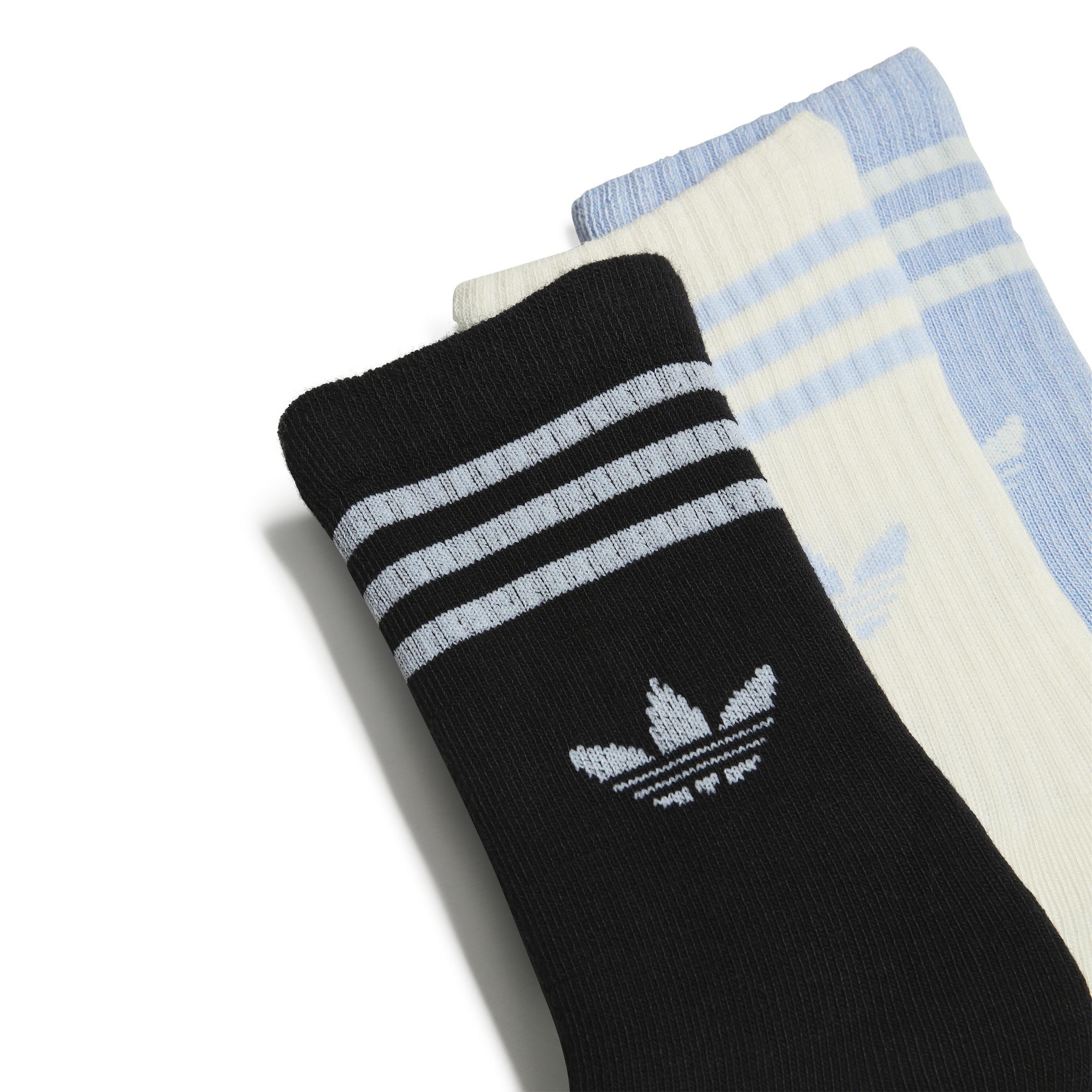 Unisex Crew Socks 3 Pairs, Blue, A901_ONE, large image number 2