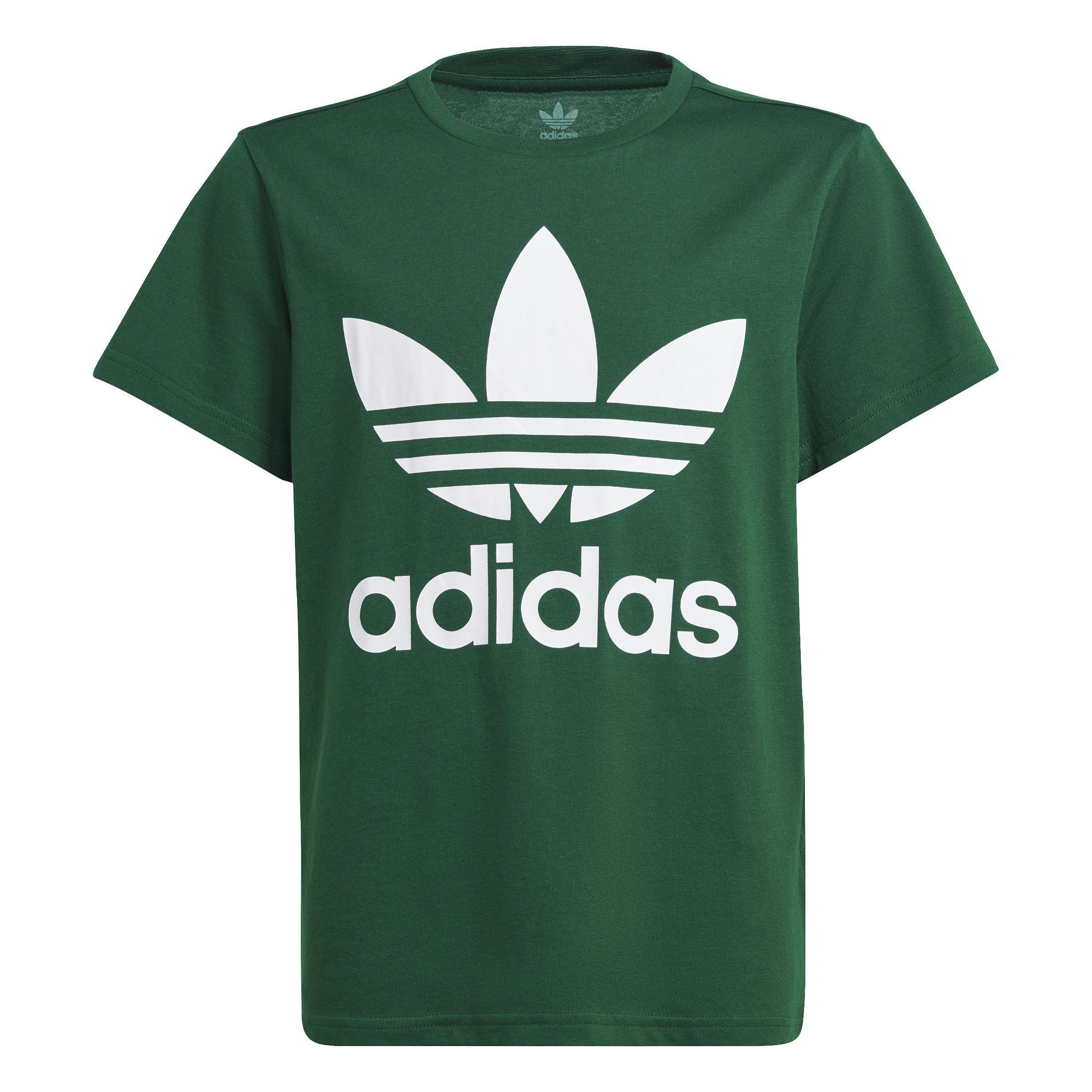 Unisex Kids Trefoil T-Shirt, Green, A901_ONE, large image number 0
