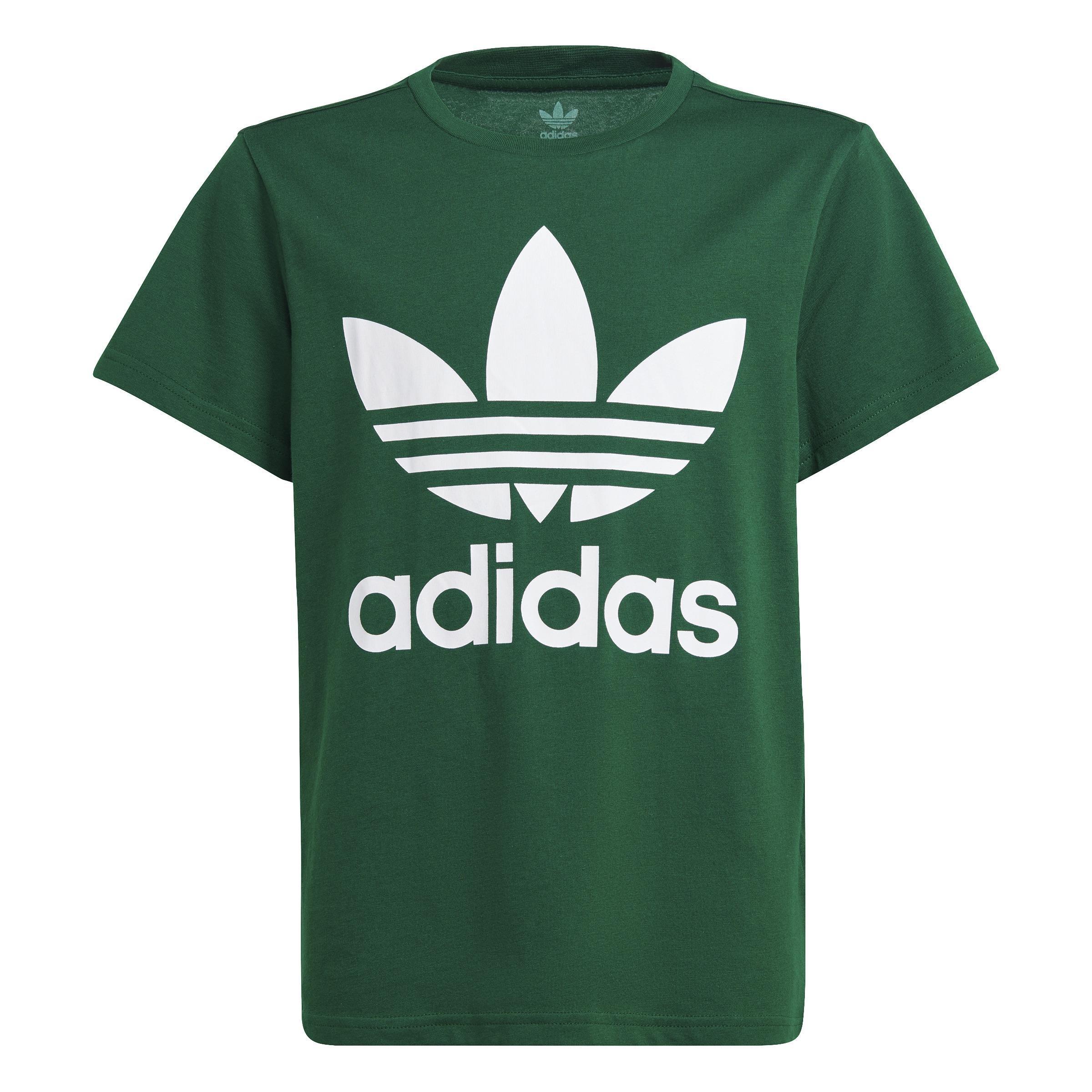 Unisex Kids Trefoil T-Shirt, Green, A901_ONE, large image number 1