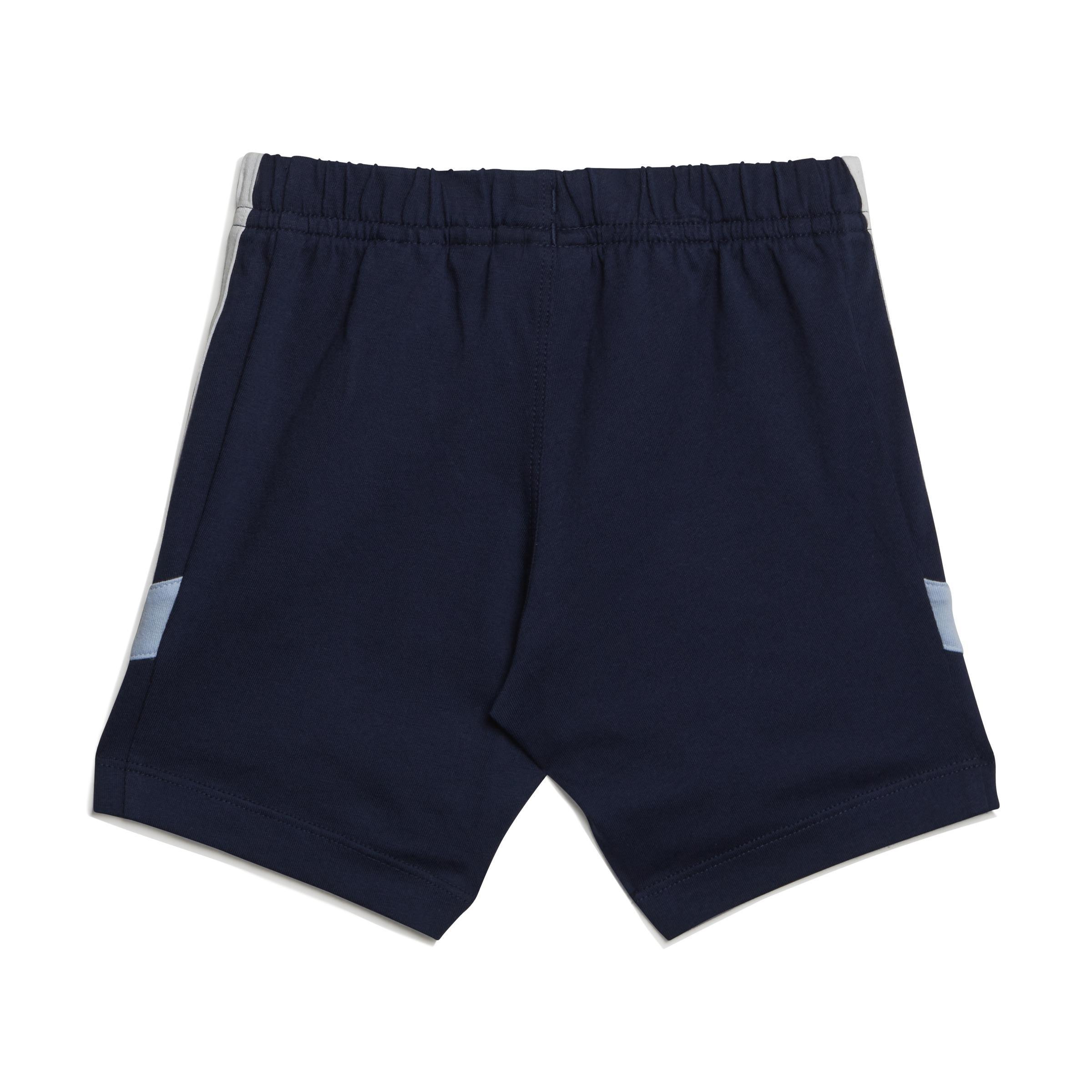 Unisex Kids adidas Rekive Shorts and Tee Set, Blue, A901_ONE, large image number 3