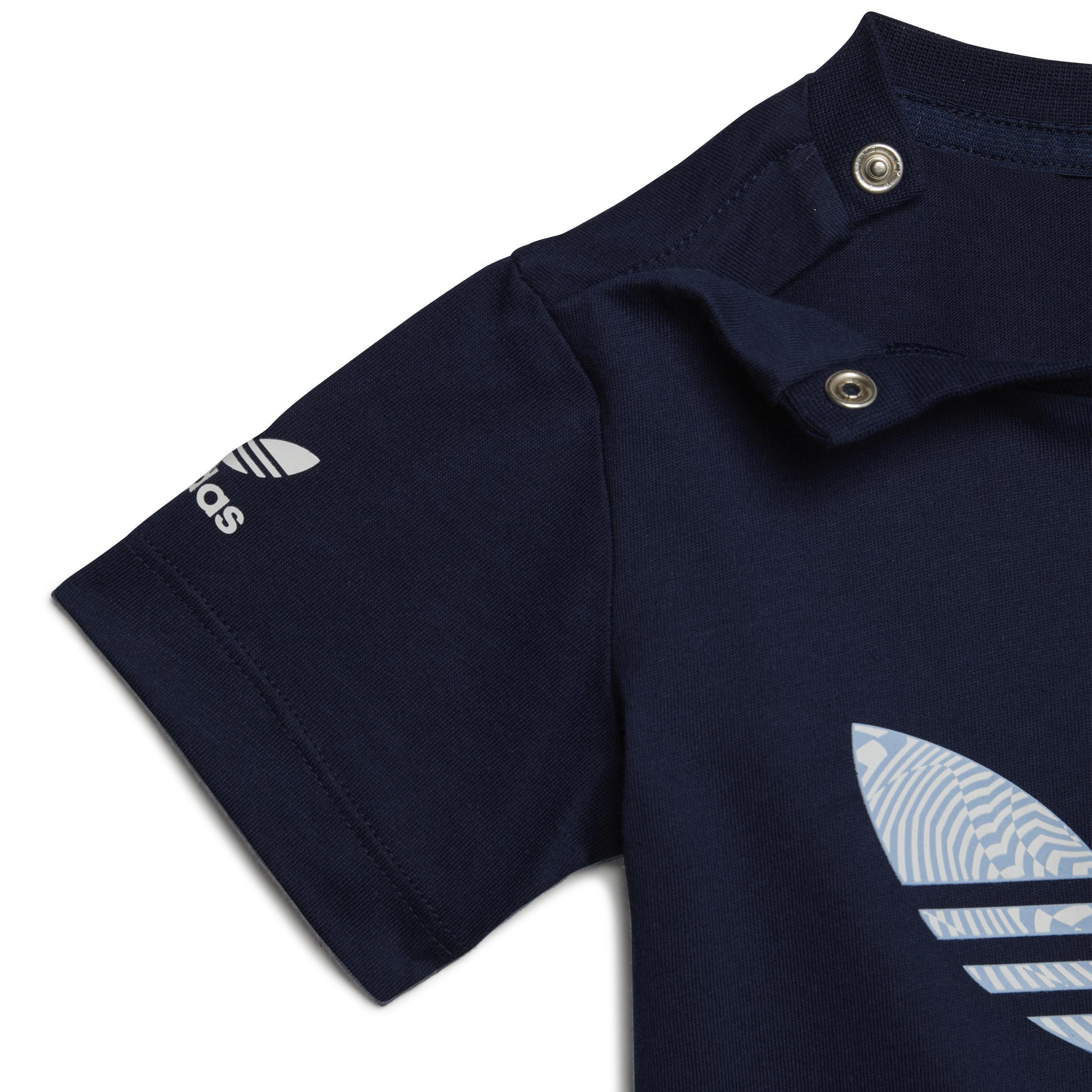 Unisex Kids adidas Rekive Shorts and Tee Set, Blue, A901_ONE, large image number 4