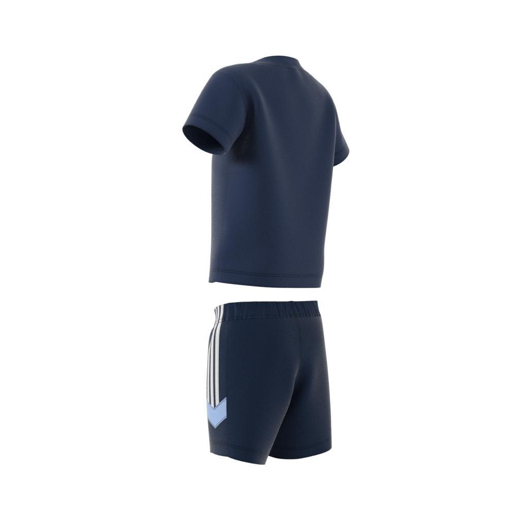 Unisex Kids adidas Rekive Shorts and Tee Set, Blue, A901_ONE, large image number 8