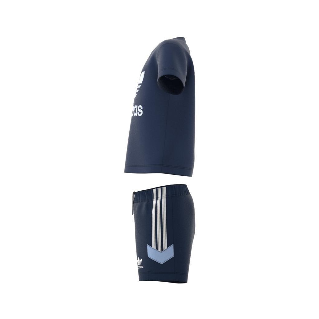 Unisex Kids adidas Rekive Shorts and Tee Set, Blue, A901_ONE, large image number 11
