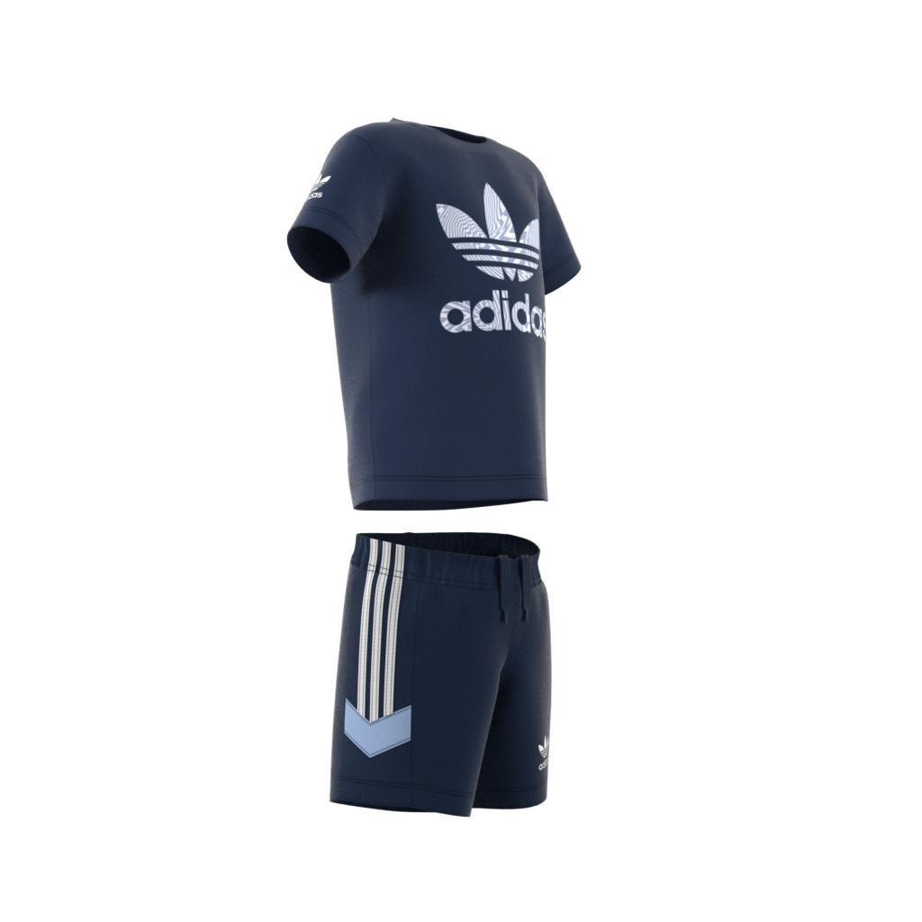 Unisex Kids adidas Rekive Shorts and Tee Set, Blue, A901_ONE, large image number 13