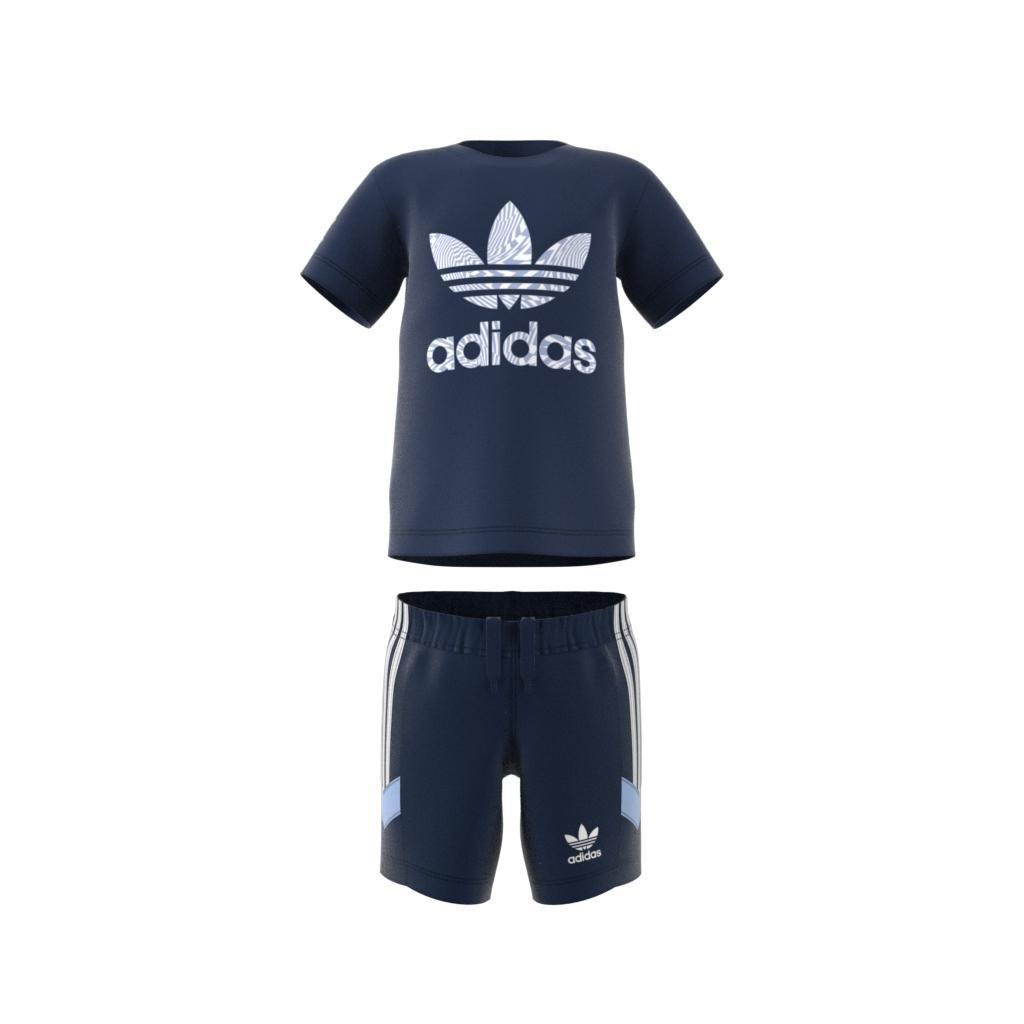 Unisex Kids adidas Rekive Shorts and Tee Set, Blue, A901_ONE, large image number 14