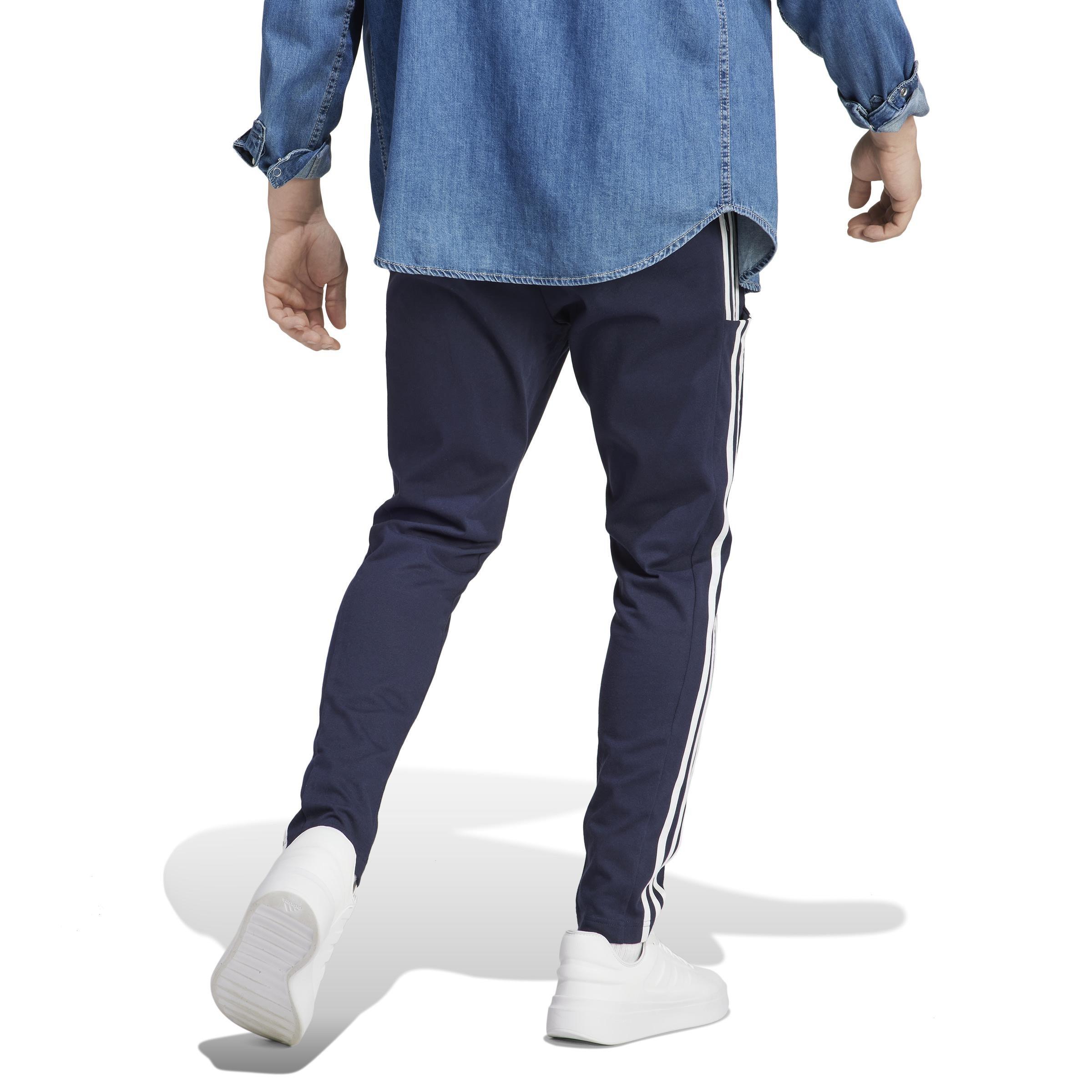Essentials Single Jersey 3-Stripes Joggers, Blue, A901_ONE, large image number 2