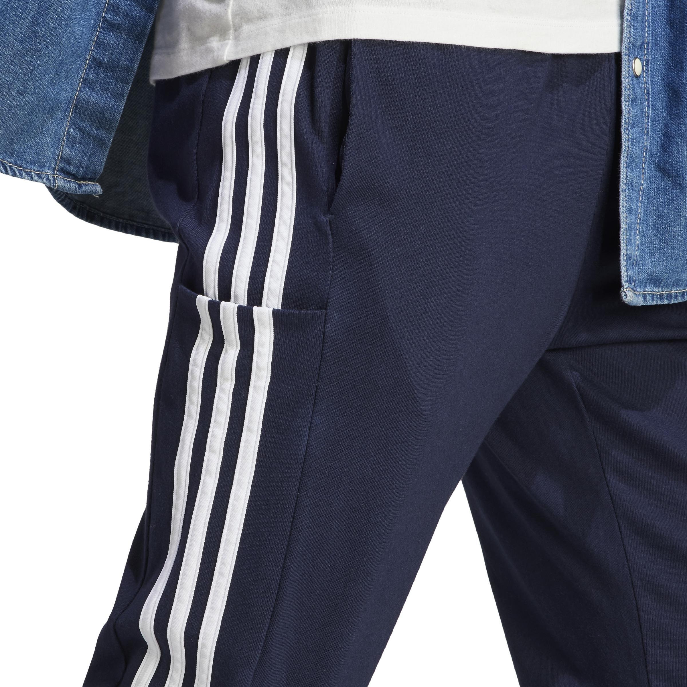 Essentials Single Jersey 3-Stripes Joggers, Blue, A901_ONE, large image number 3