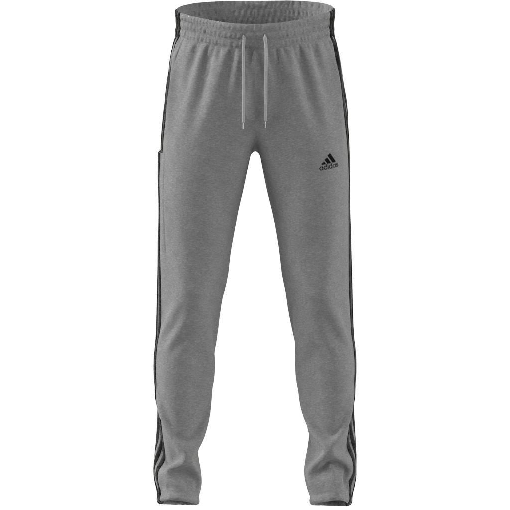 Essentials French Terry Tapered Elastic Cuff 3-Stripes Joggers, Grey, A901_ONE, large image number 9