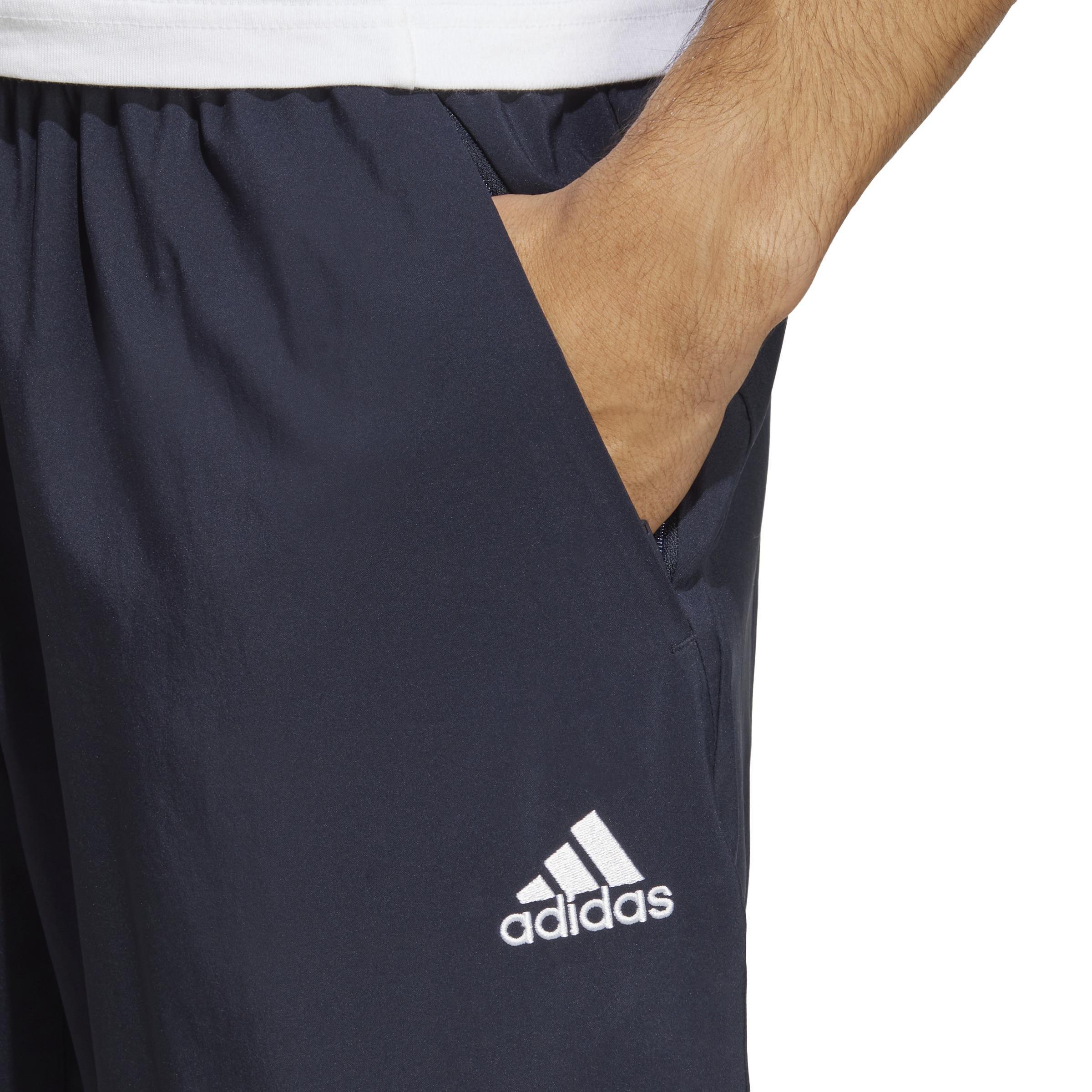AEROREADY Essentials Stanford Tapered Cuff Embroidered Small Logo Tracksuit Bottoms, Blue, A901_ONE, large image number 4