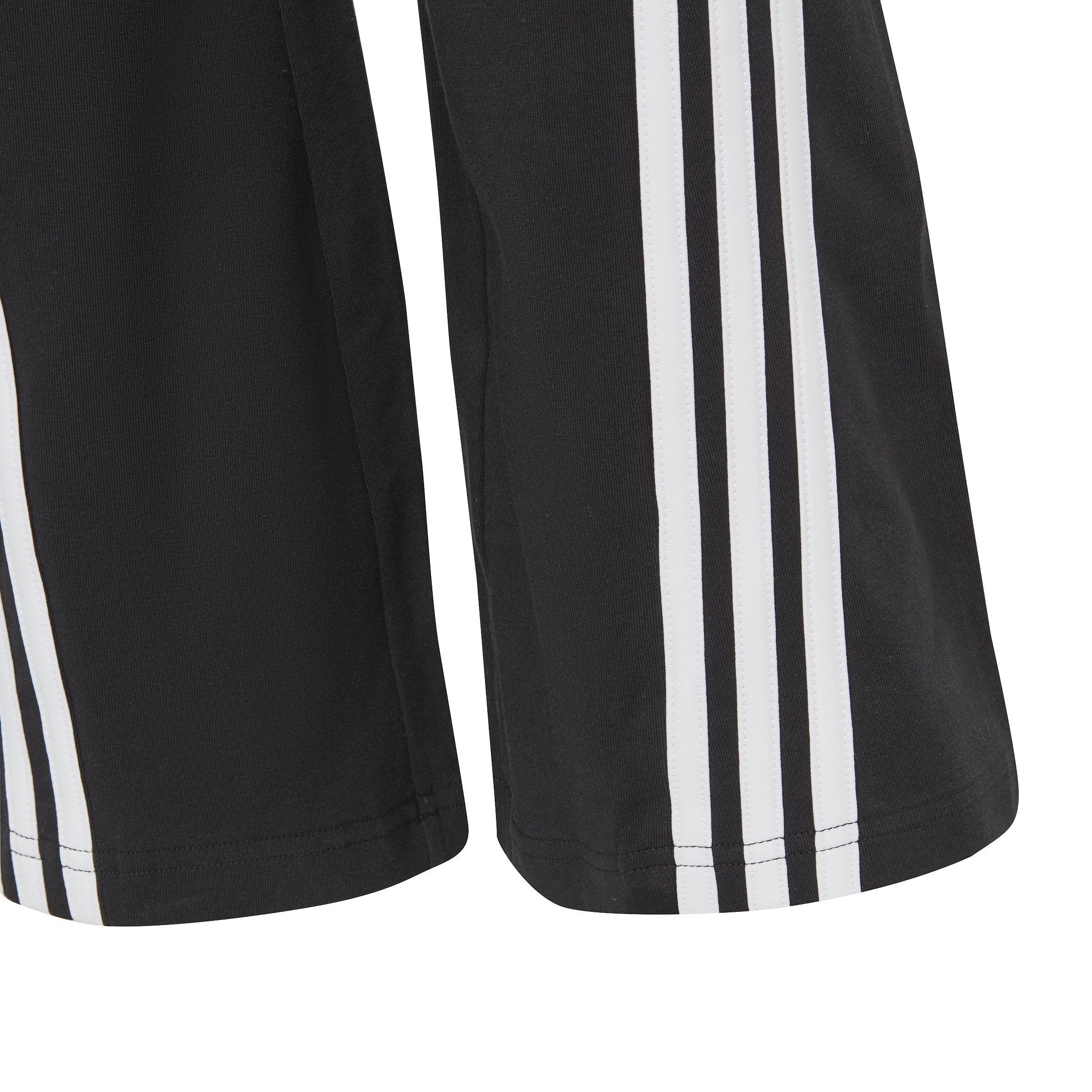 Kids Future Icons 3-Stripes Cotton Flared Leggings, Black, , large image number 3
