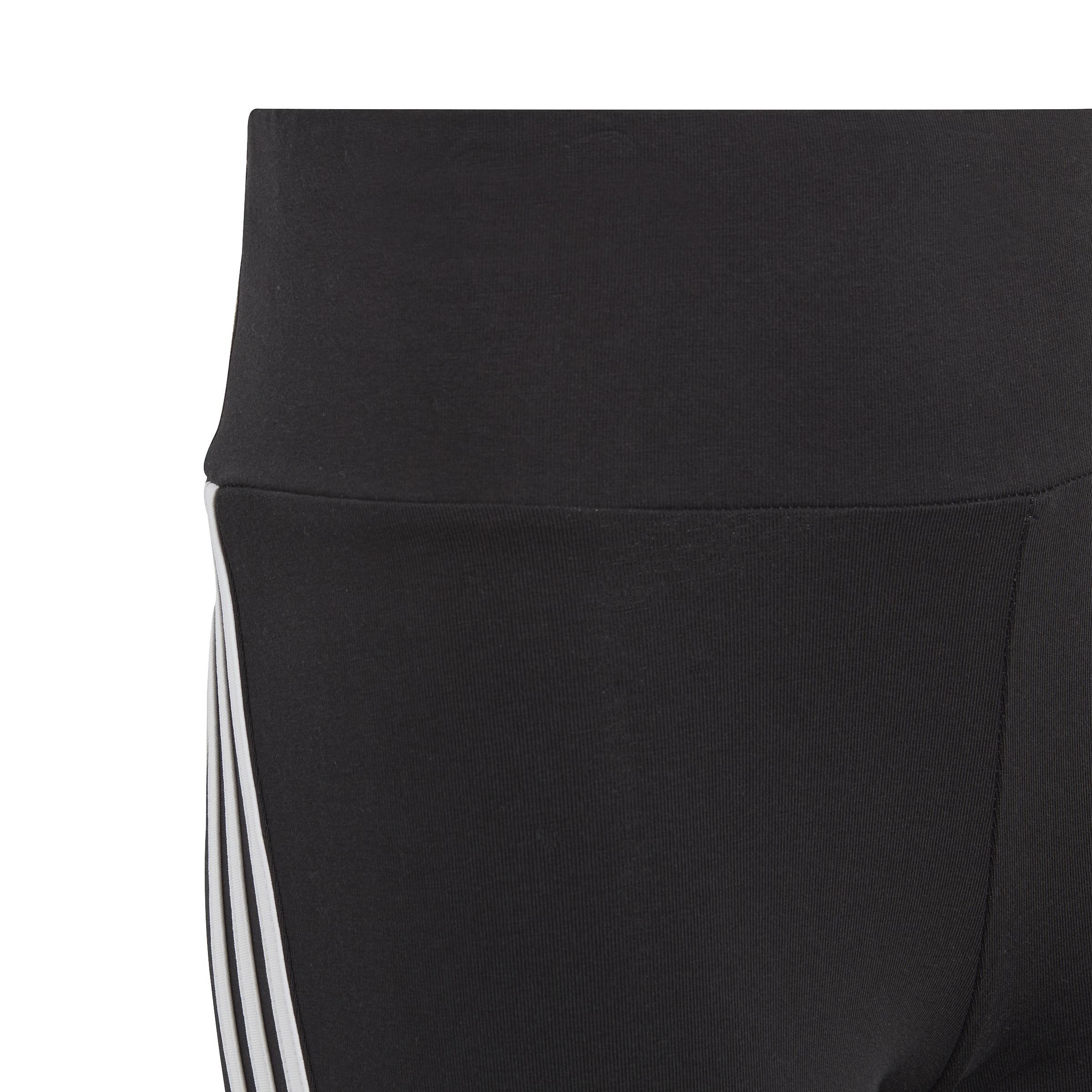 Kids Future Icons 3-Stripes Cotton Flared Leggings, Black, , large image number 4