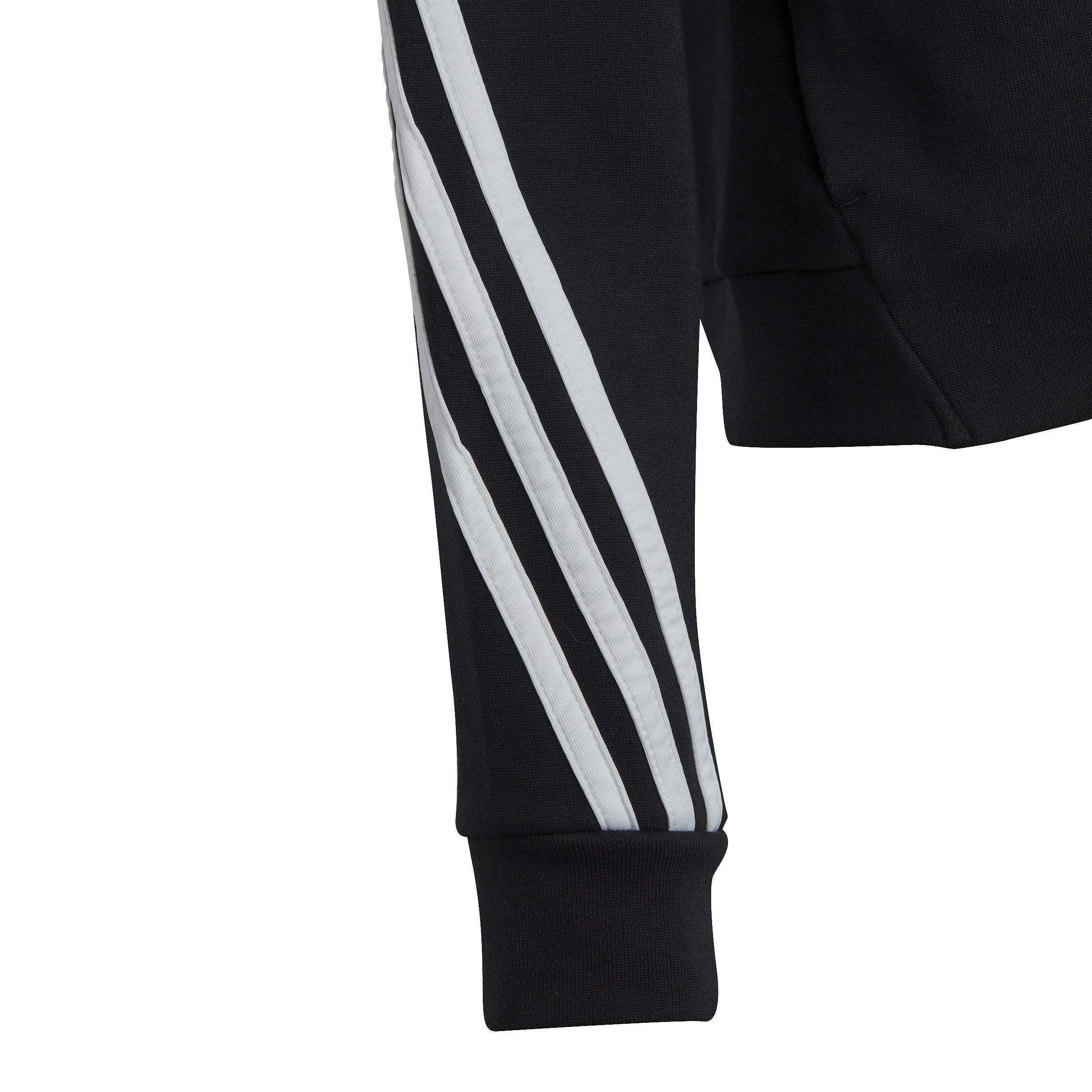 Kids Future Icons 3-Stripes Full-Zip Hoodie, Black, , large image number 5