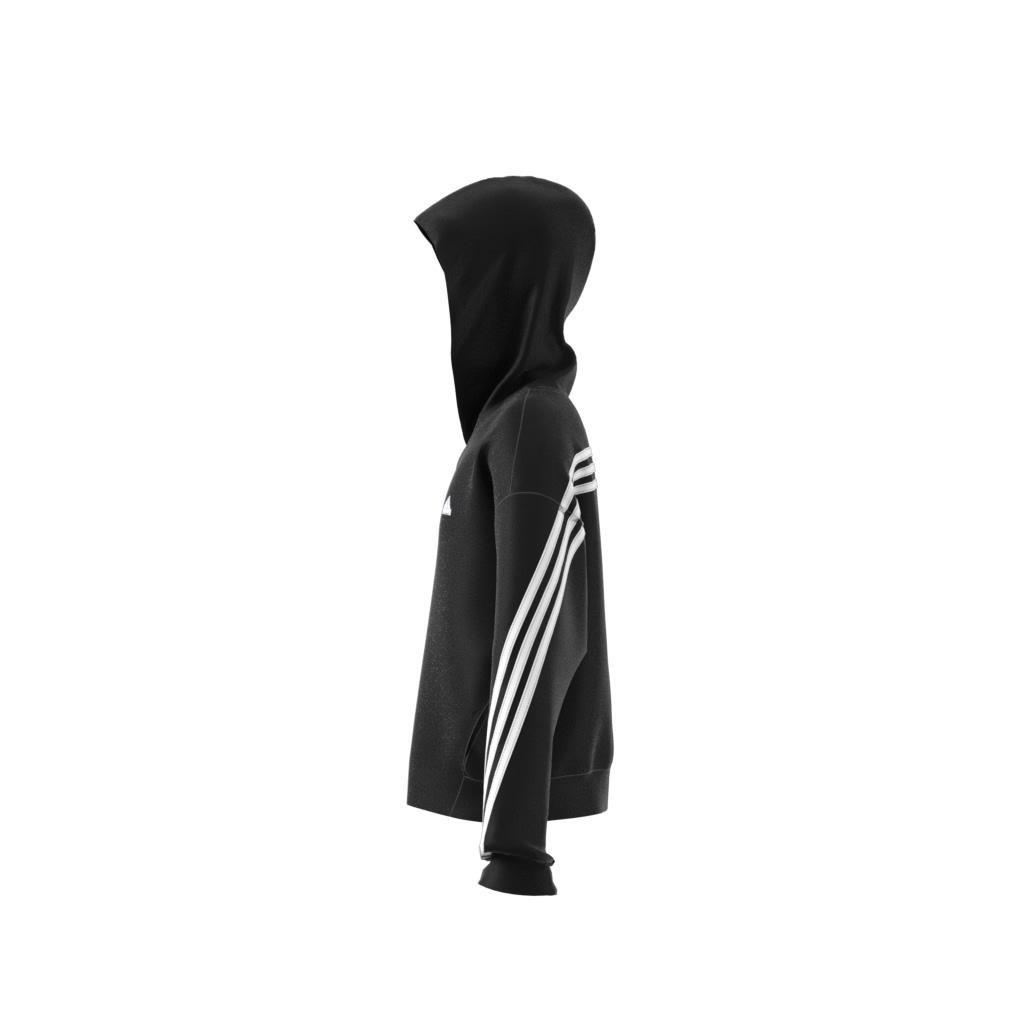 Kids Future Icons 3-Stripes Full-Zip Hoodie, Black, , large image number 8