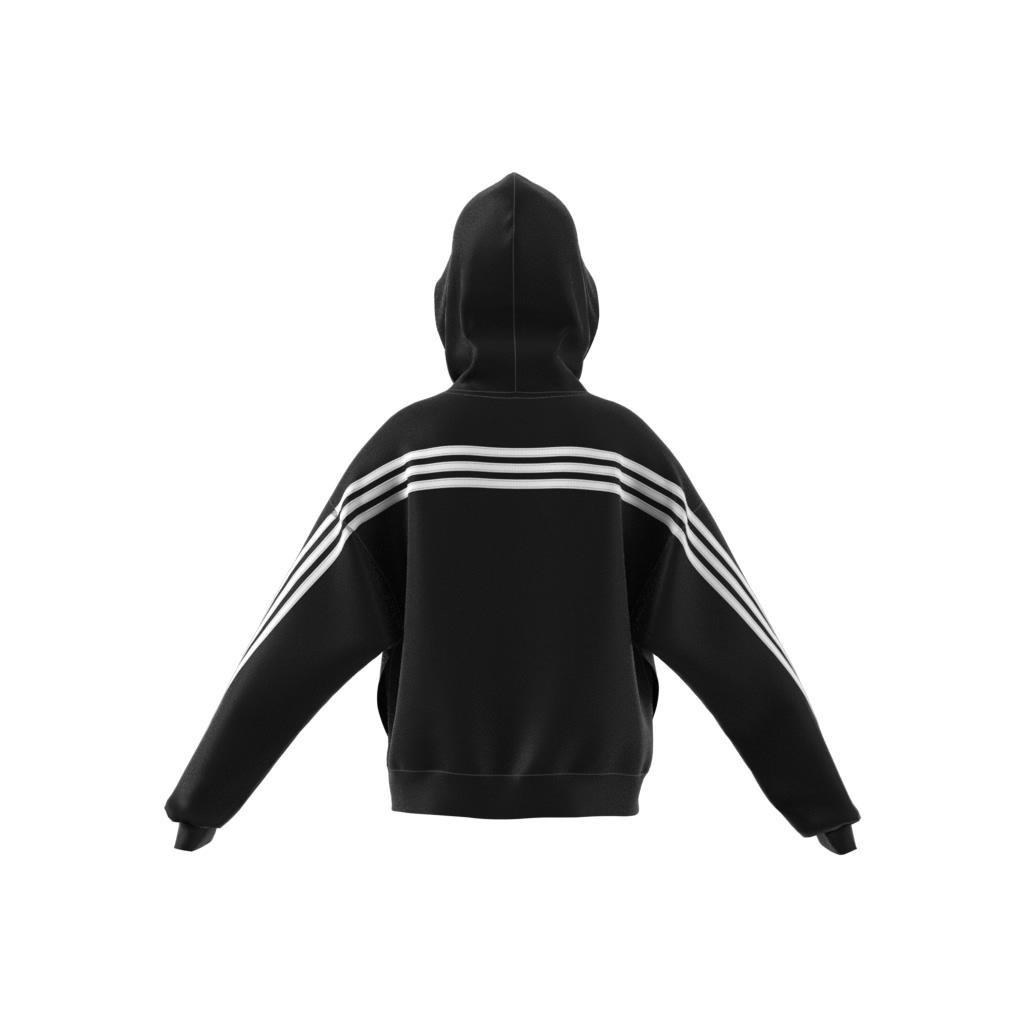 Kids Future Icons 3-Stripes Full-Zip Hoodie, Black, , large image number 9