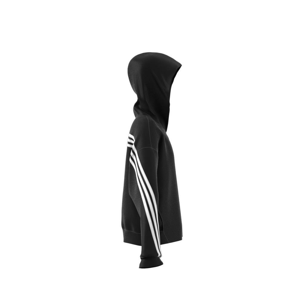 Kids Future Icons 3-Stripes Full-Zip Hoodie, Black, , large image number 10