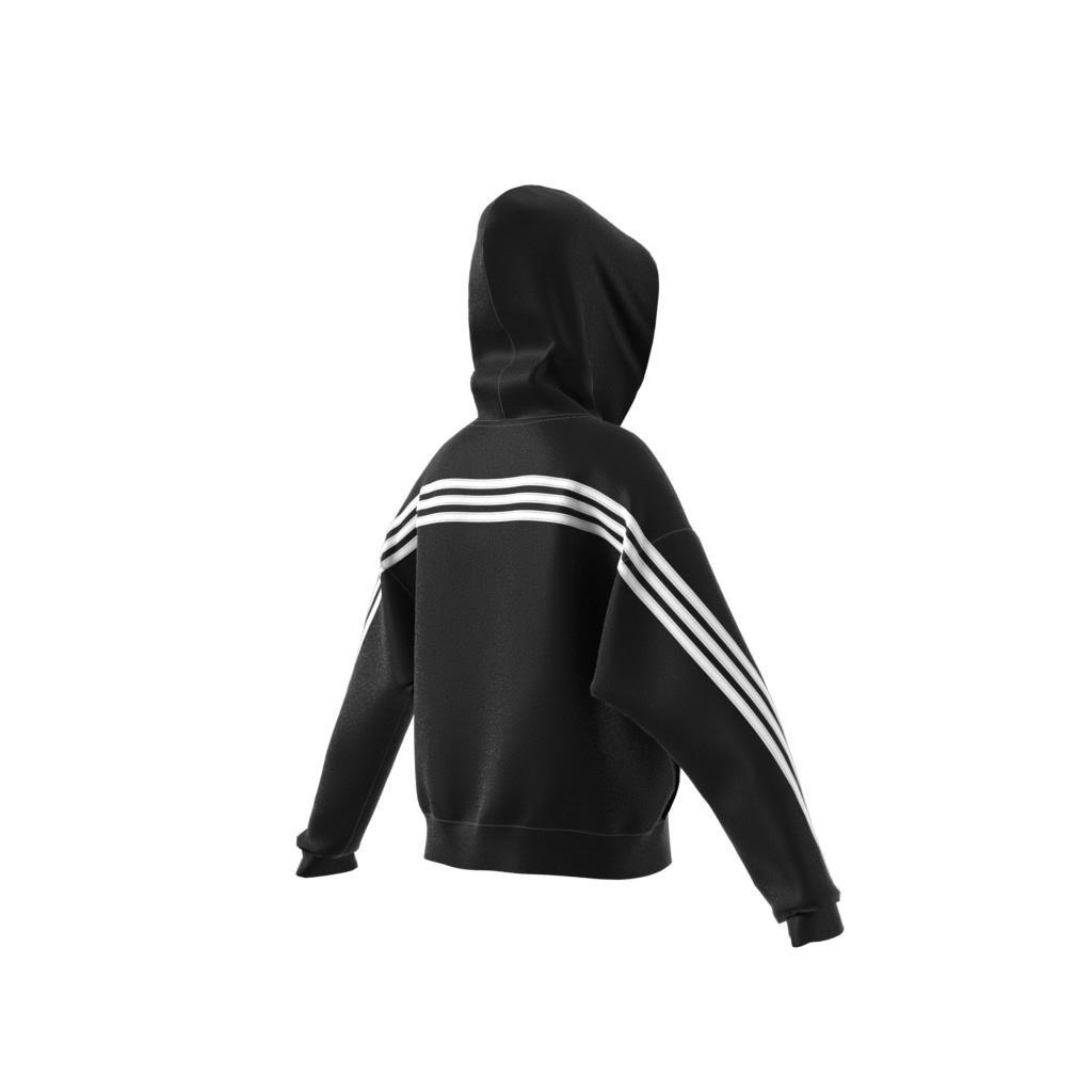 Kids Future Icons 3-Stripes Full-Zip Hoodie, Black, , large image number 12