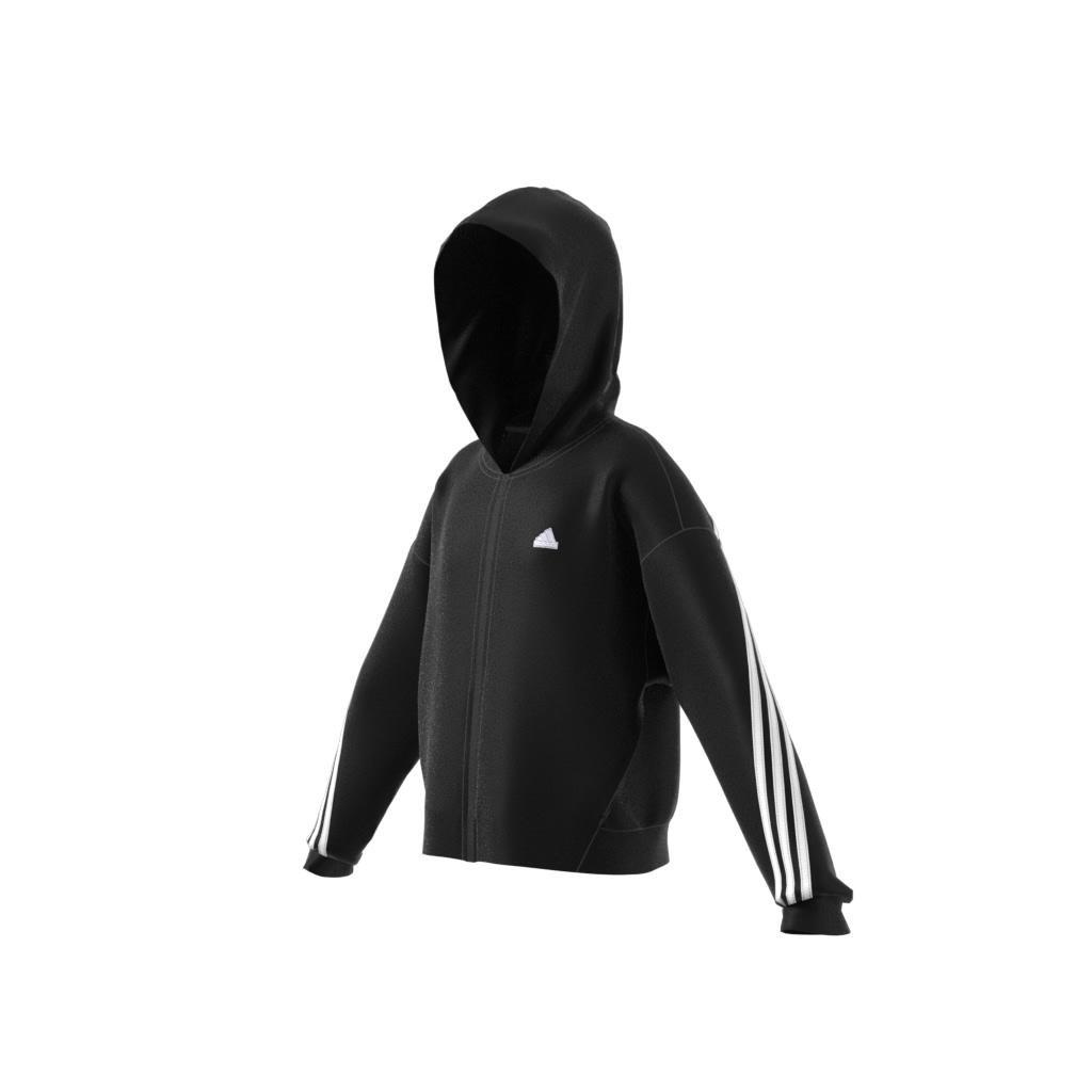 Kids Future Icons 3-Stripes Full-Zip Hoodie, Black, , large image number 13