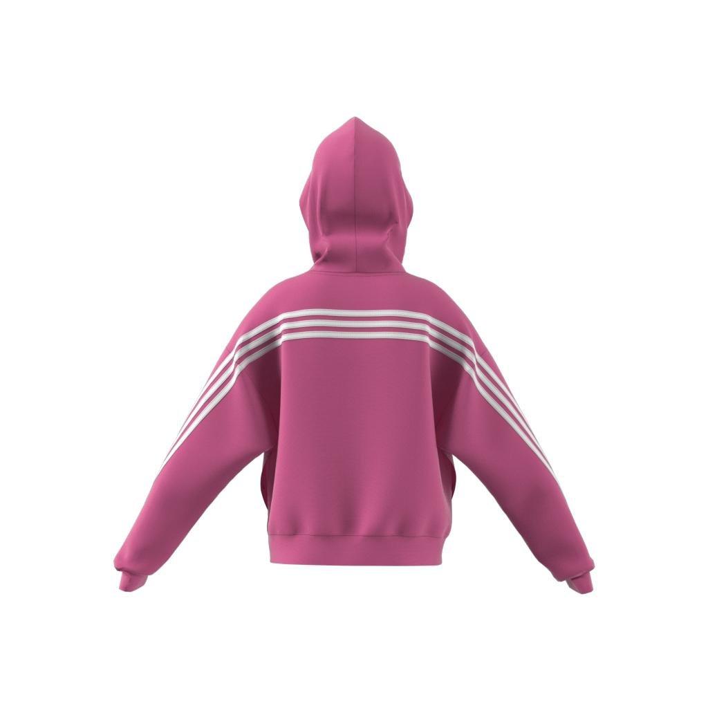 Kids Future Icons 3-Stripes Full-Zip Hoodie, Pink, A901_ONE, large image number 1