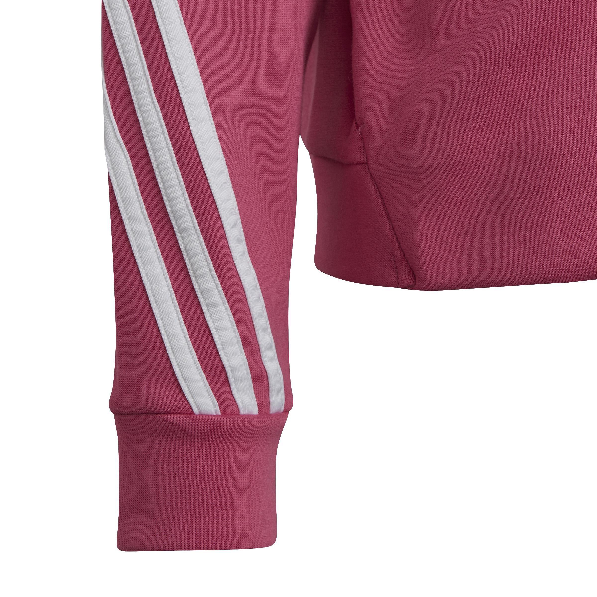 Kids Future Icons 3-Stripes Full-Zip Hoodie, Pink, A901_ONE, large image number 4