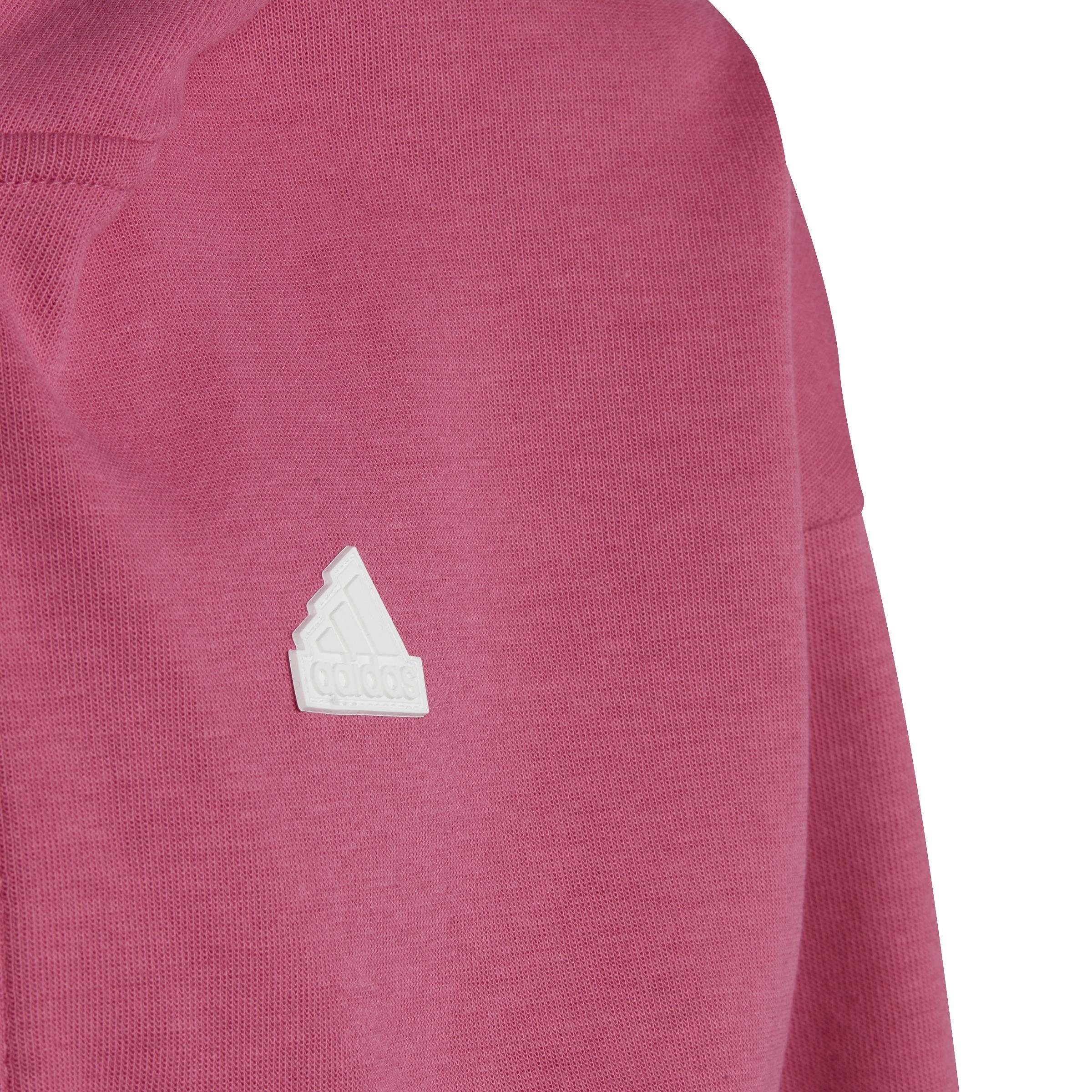 Kids Future Icons 3-Stripes Full-Zip Hoodie, Pink, A901_ONE, large image number 5