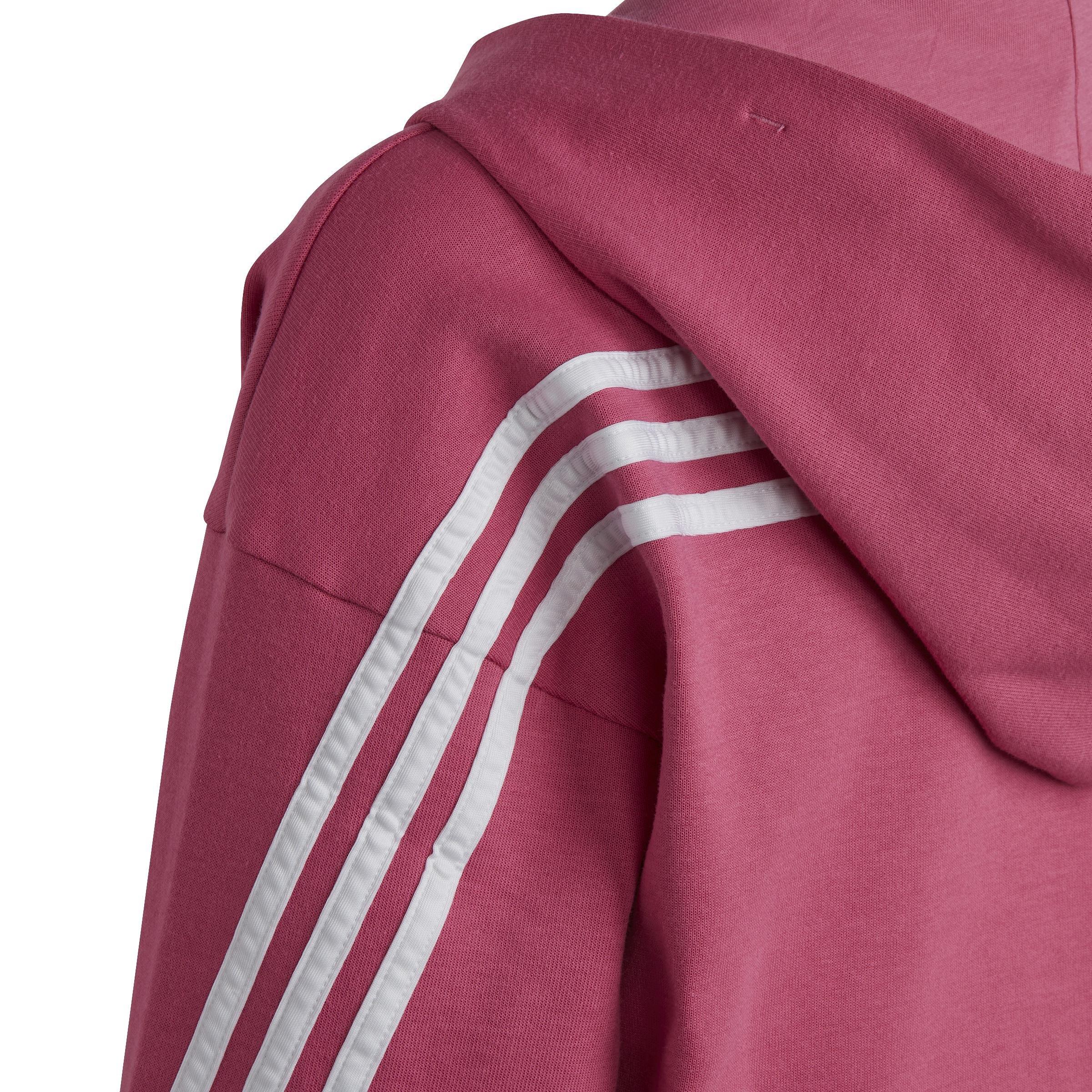 Kids Future Icons 3-Stripes Full-Zip Hoodie, Pink, A901_ONE, large image number 6