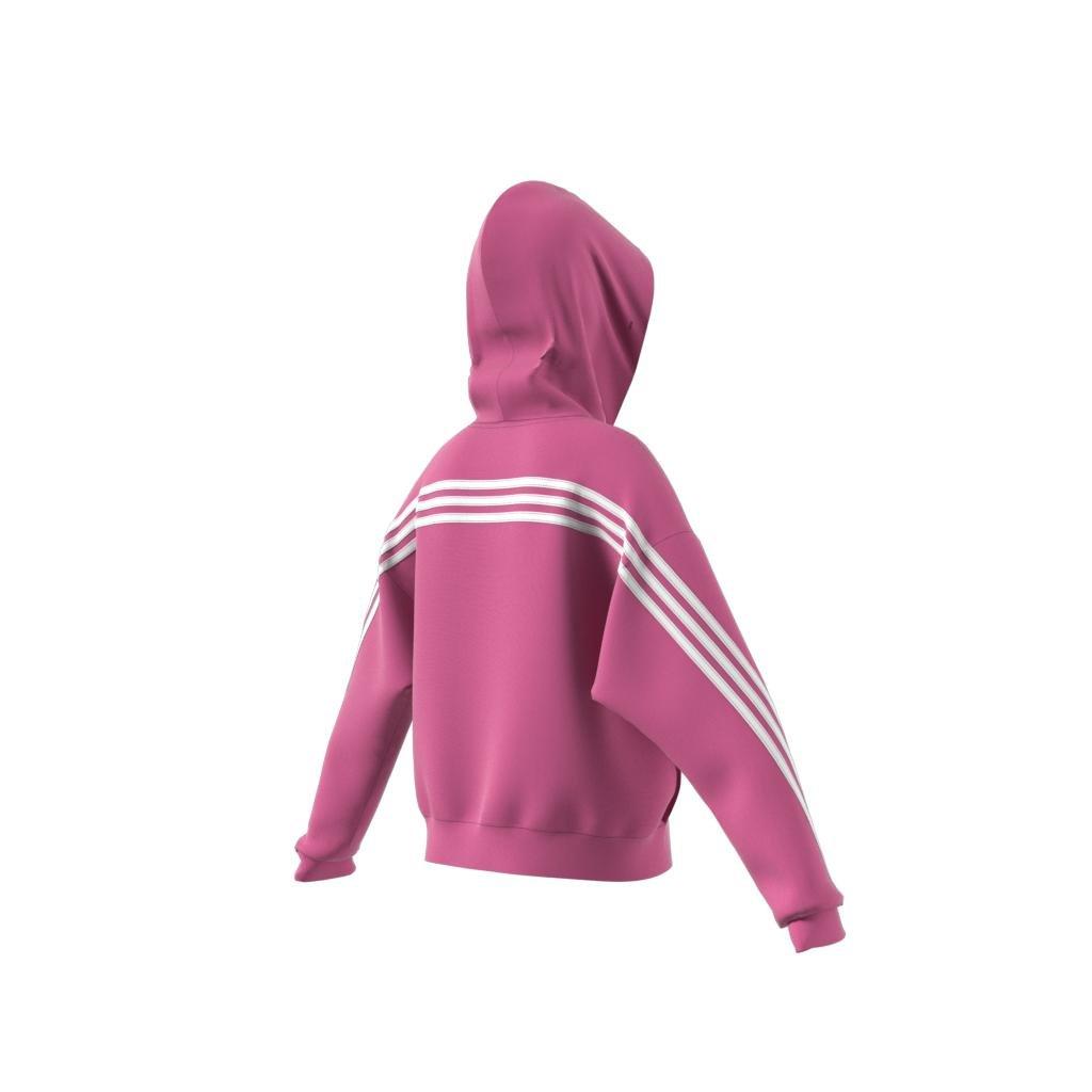 Kids Future Icons 3-Stripes Full-Zip Hoodie, Pink, A901_ONE, large image number 10