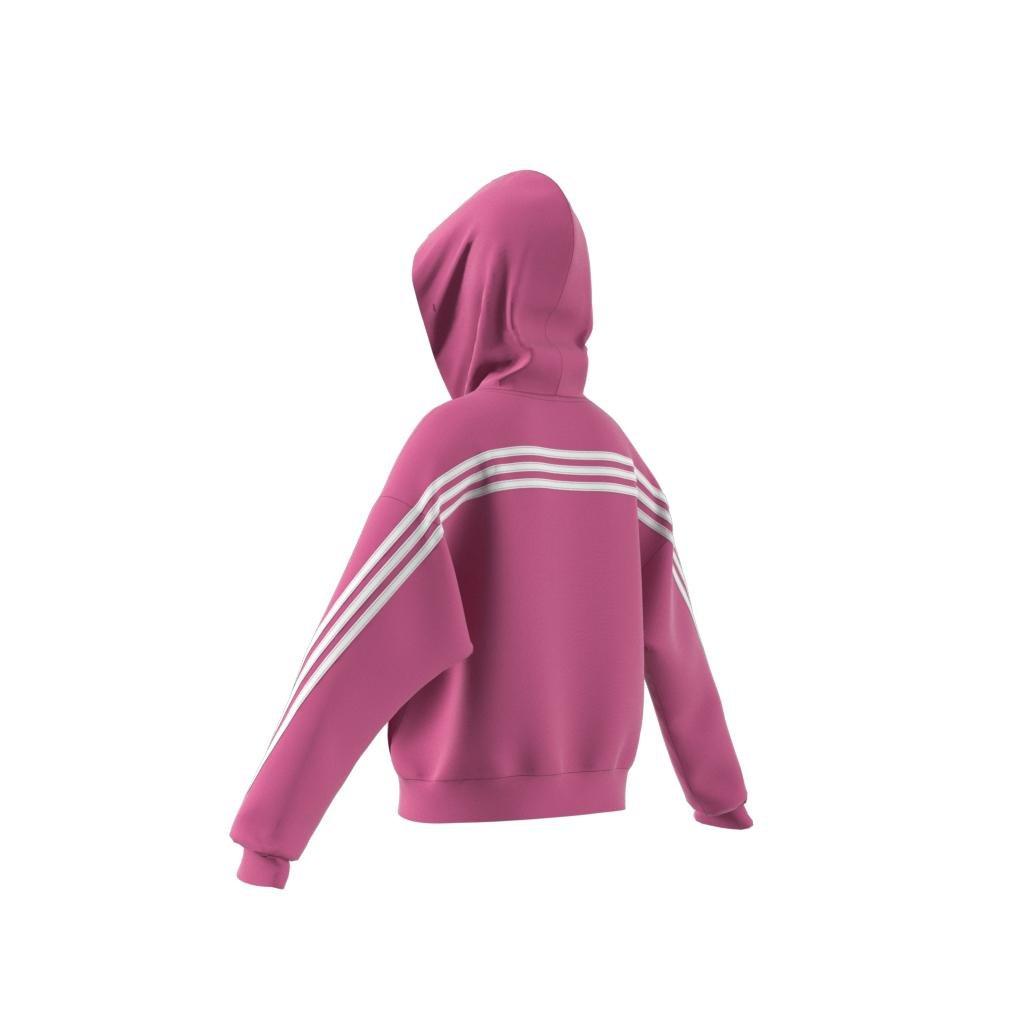Kids Future Icons 3-Stripes Full-Zip Hoodie, Pink, A901_ONE, large image number 12