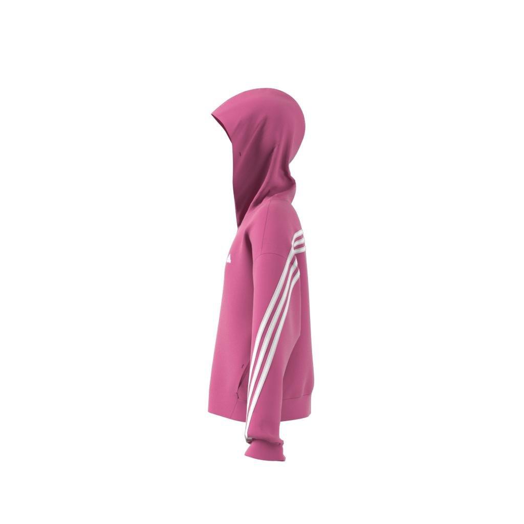 Kids Future Icons 3-Stripes Full-Zip Hoodie, Pink, A901_ONE, large image number 13