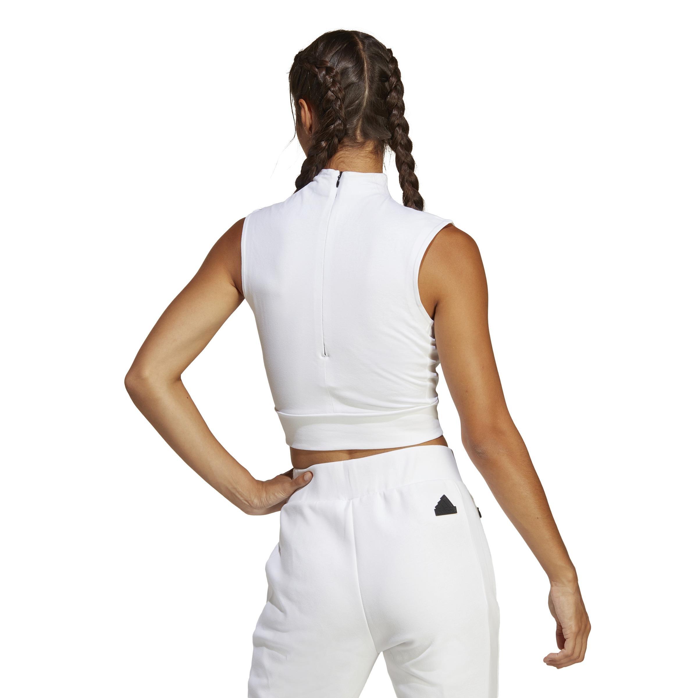 Mission Victory Sleeveless Cropped Top, White, A901_ONE, large image number 3