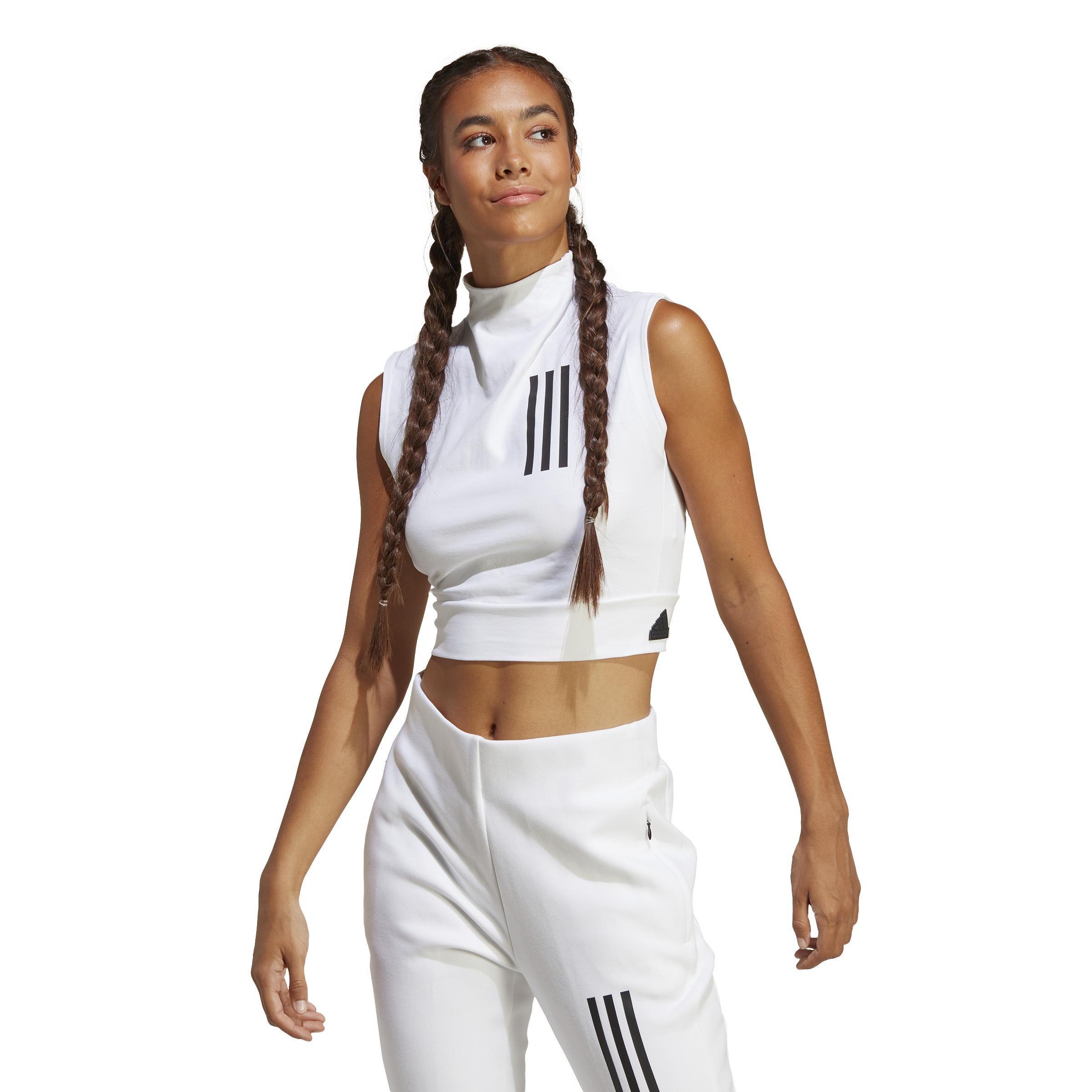 Mission Victory Sleeveless Cropped Top, White, A901_ONE, large image number 7