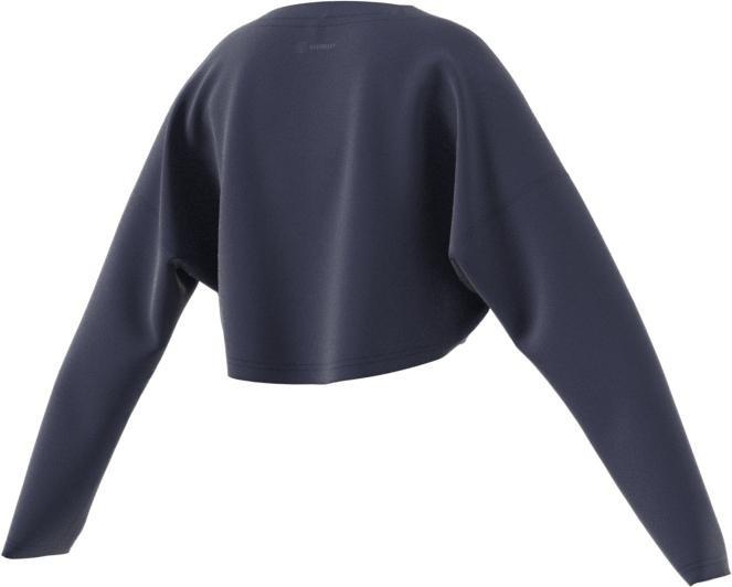 Kids Yoga Aeroready Cropped Sweatshirt, Blue, , large image number 2