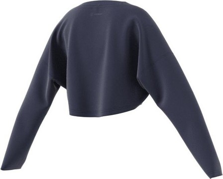 Kids Girls Yoga Aeroready Cropped Sweatshirt, Blue, A901_ONE, large image number 2