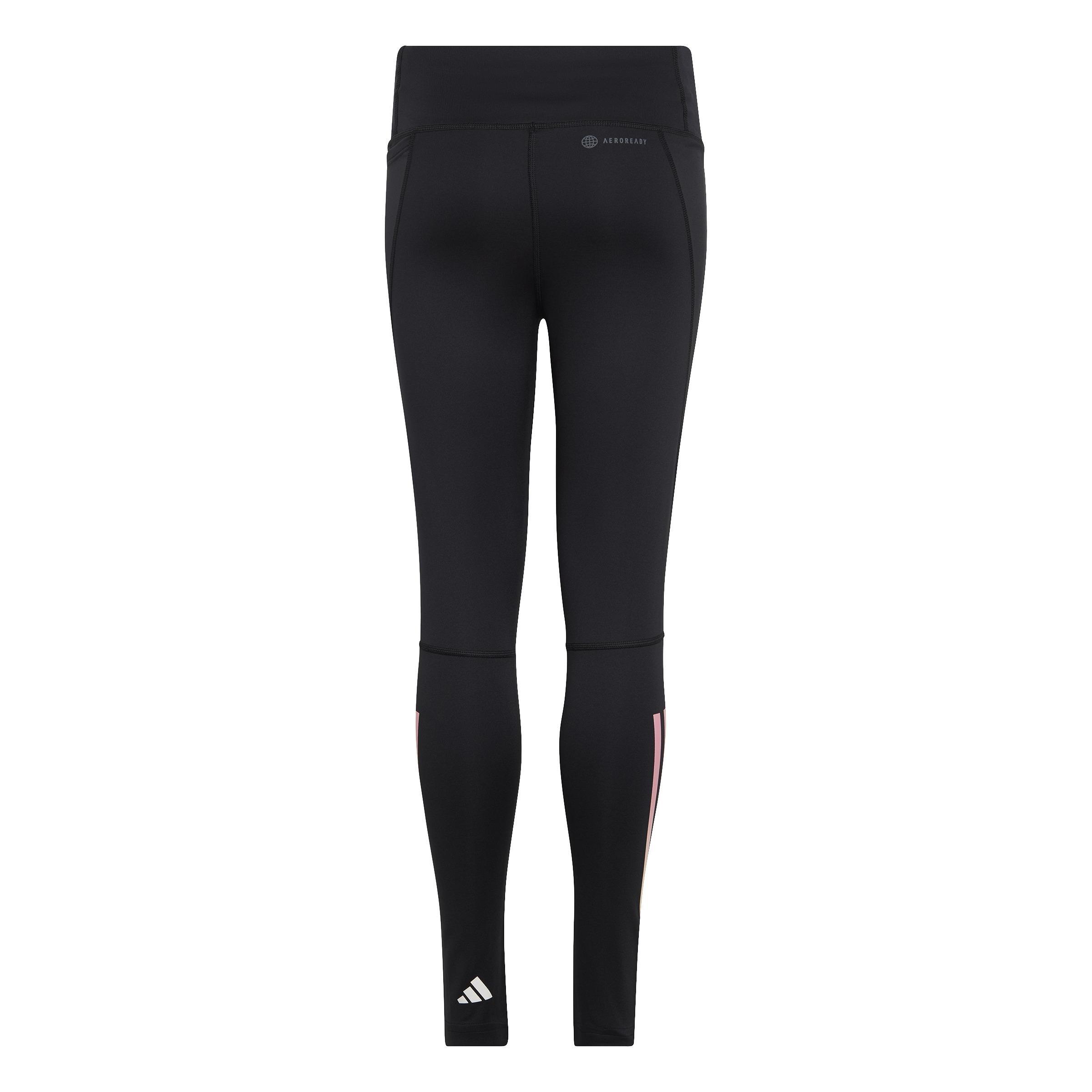 Kids Aeroready 3-Stripes High-Rise 7/8 Optime Pocket Leggings, Black, , large image number 2