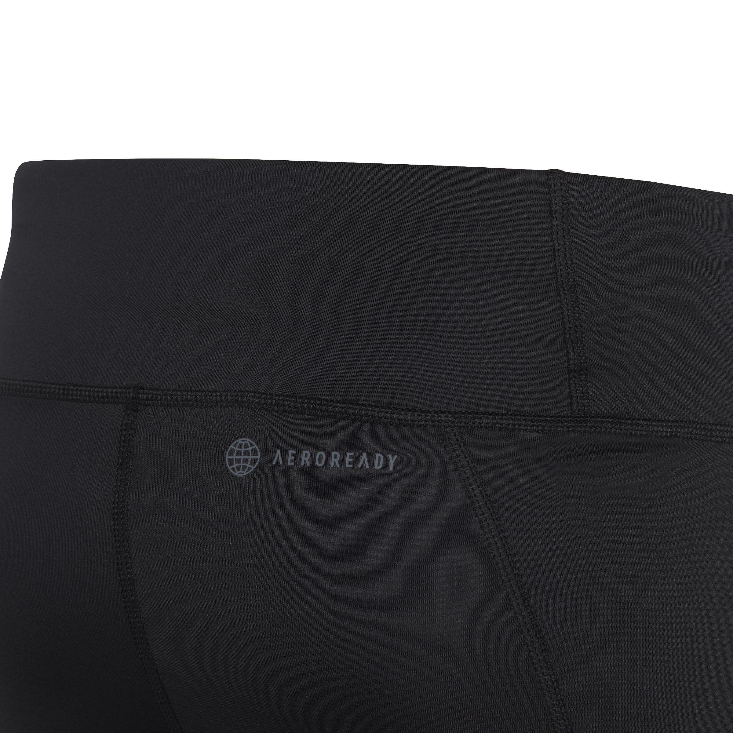 Kids Aeroready 3-Stripes High-Rise 7/8 Optime Pocket Leggings, Black, , large image number 5