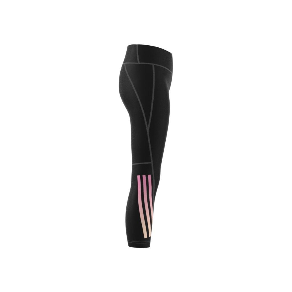 Aeroready 3-Stripes High-Rise 7/8 Optime Pocket Leggings, Black, A901_ONE, large image number 7