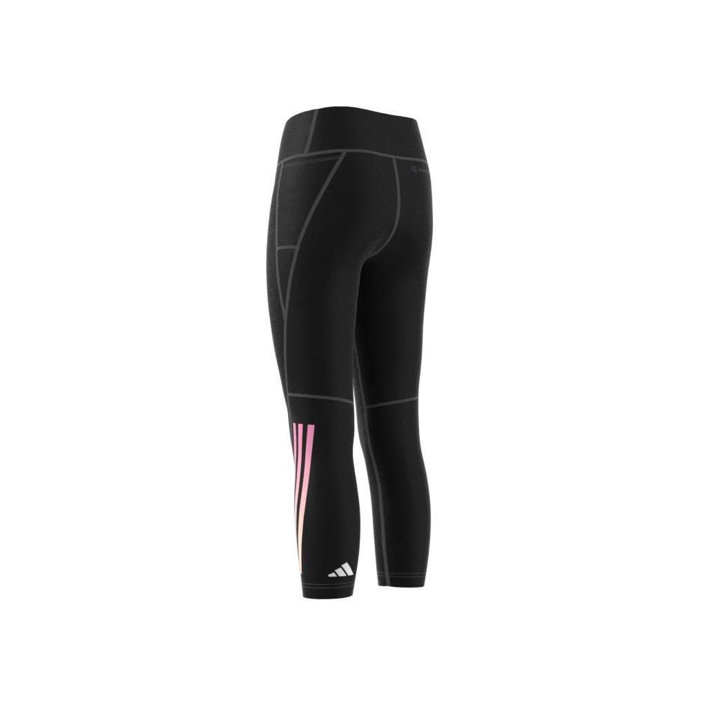 Kids Aeroready 3-Stripes High-Rise 7/8 Optime Pocket Leggings, Black, , large image number 8