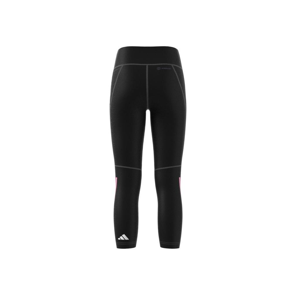 Aeroready 3-Stripes High-Rise 7/8 Optime Pocket Leggings, Black, A901_ONE, large image number 9