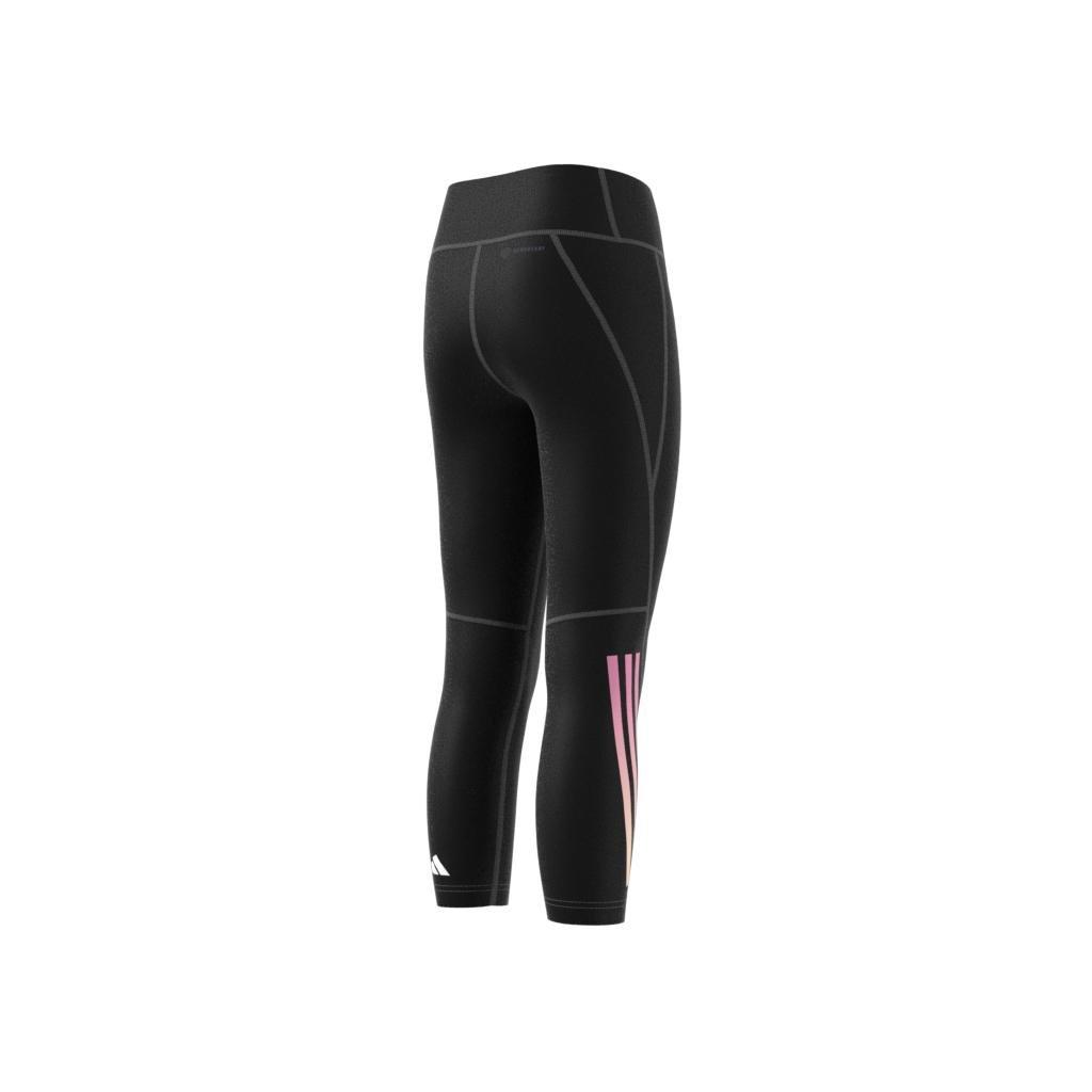 Aeroready 3-Stripes High-Rise 7/8 Optime Pocket Leggings, Black, A901_ONE, large image number 11