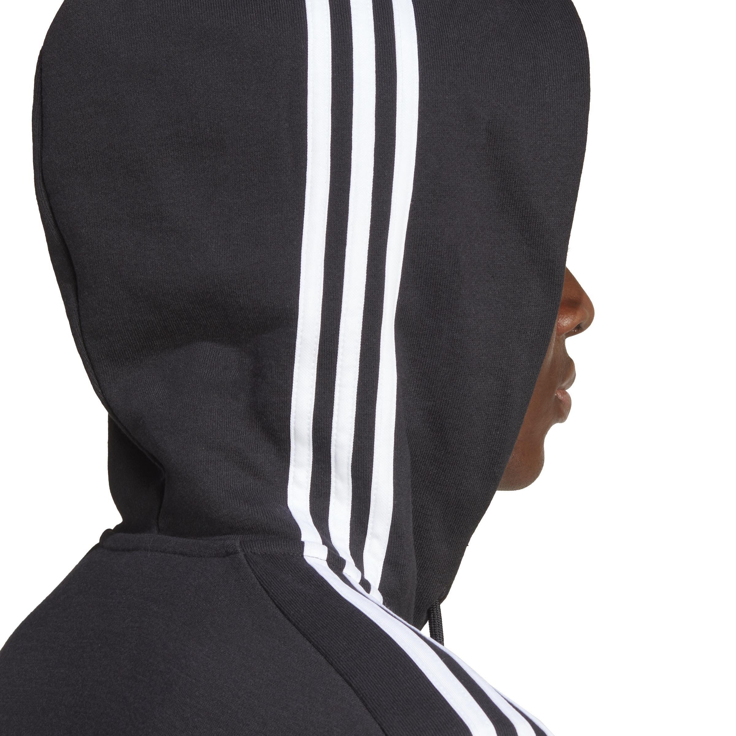 Essentials French Terry 3-Stripes Full-Zip Hoodie, Black, , large image number 5