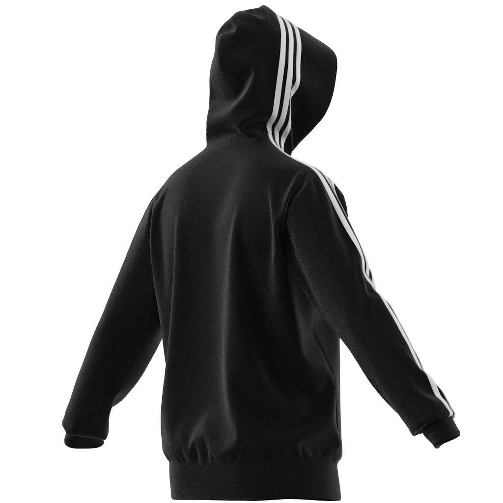 Essentials French Terry 3-Stripes Full-Zip Hoodie, Black, , large image number 9